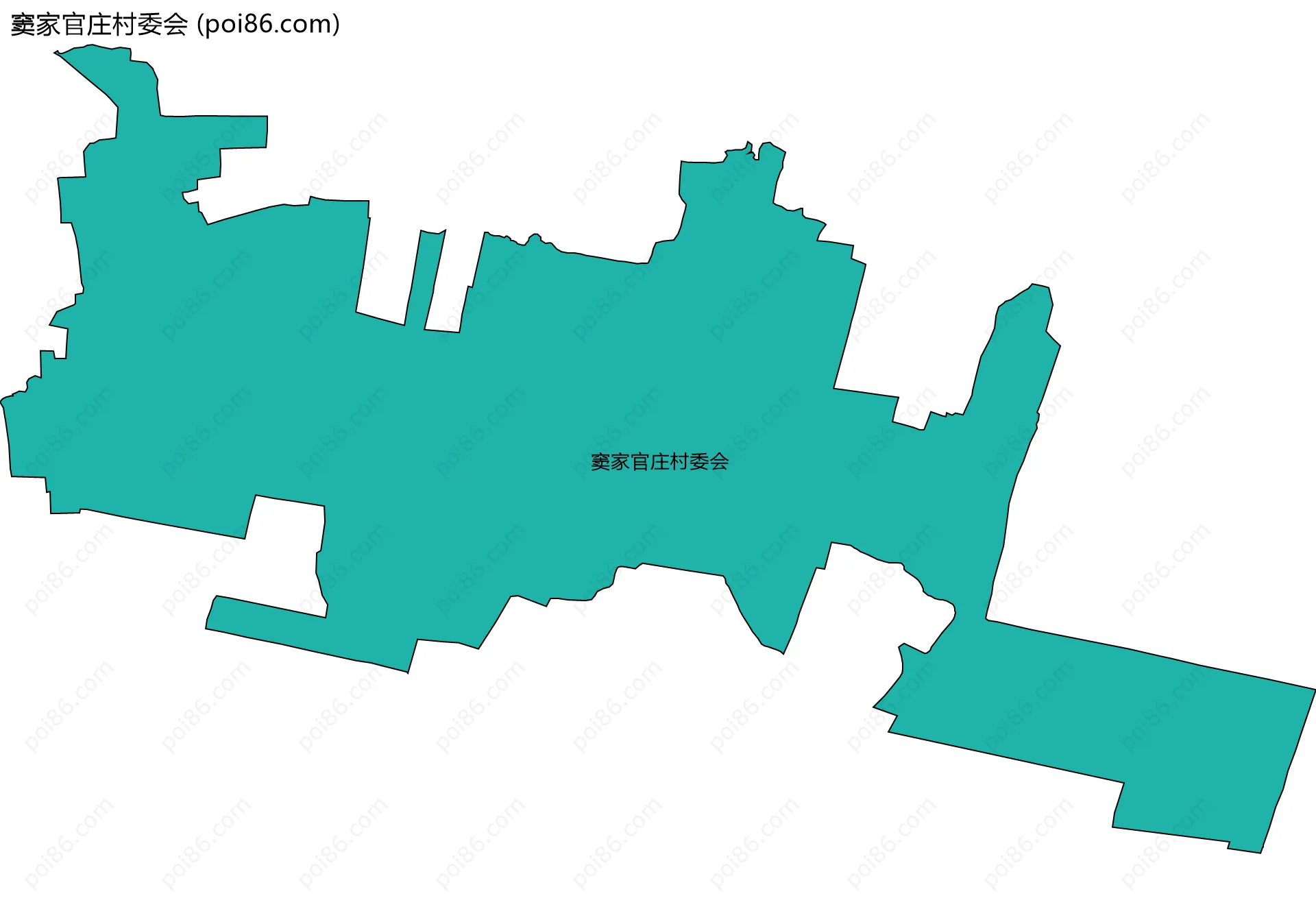 窦家官庄村委会边界地图