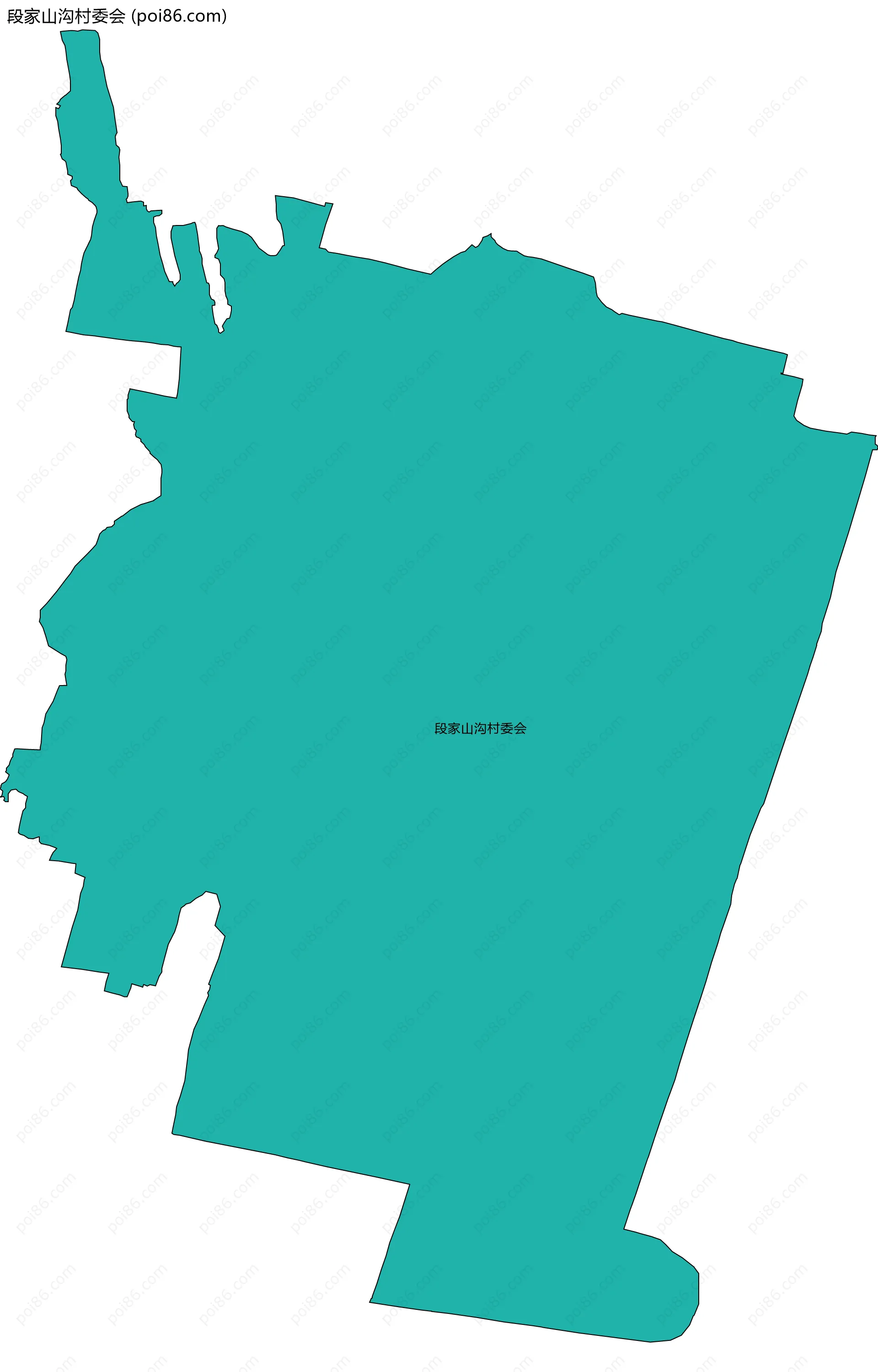 段家山沟村委会边界地图