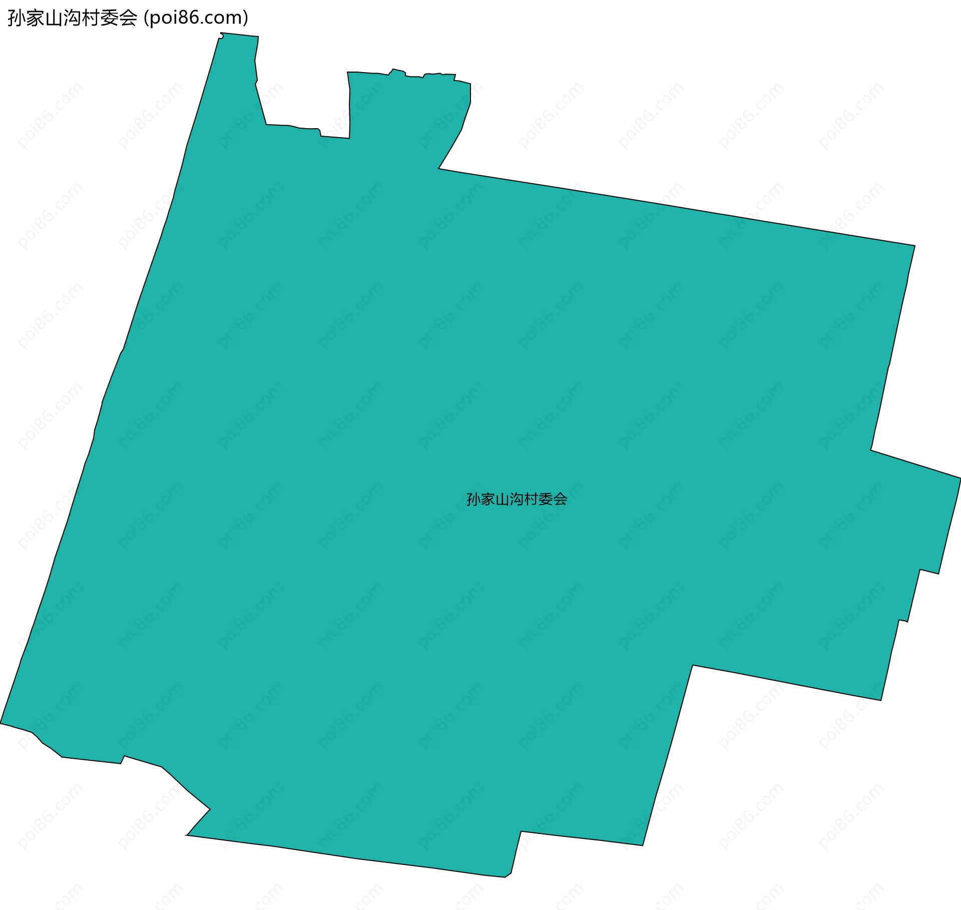孙家山沟村委会边界地图