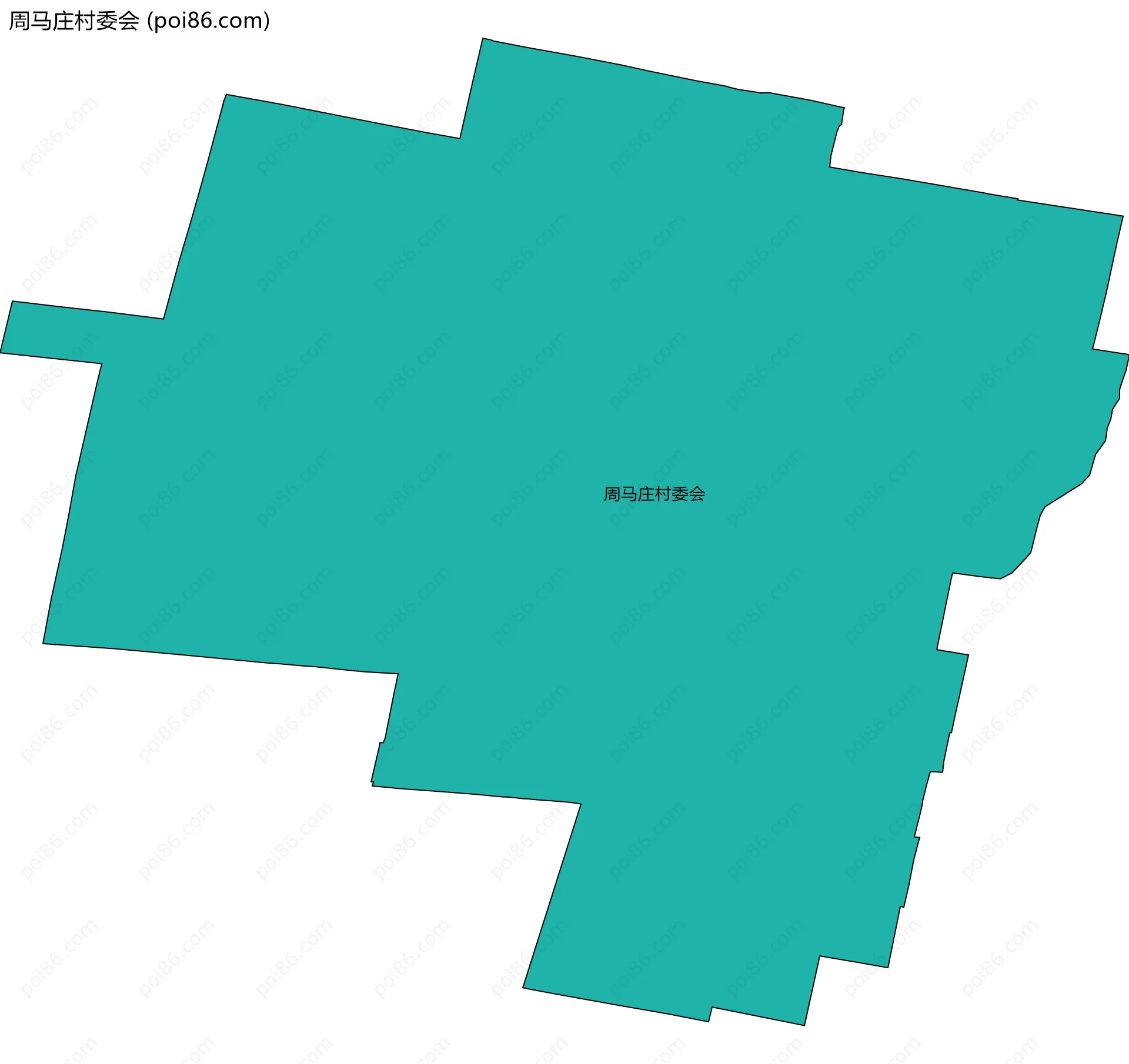 周马庄村委会边界地图