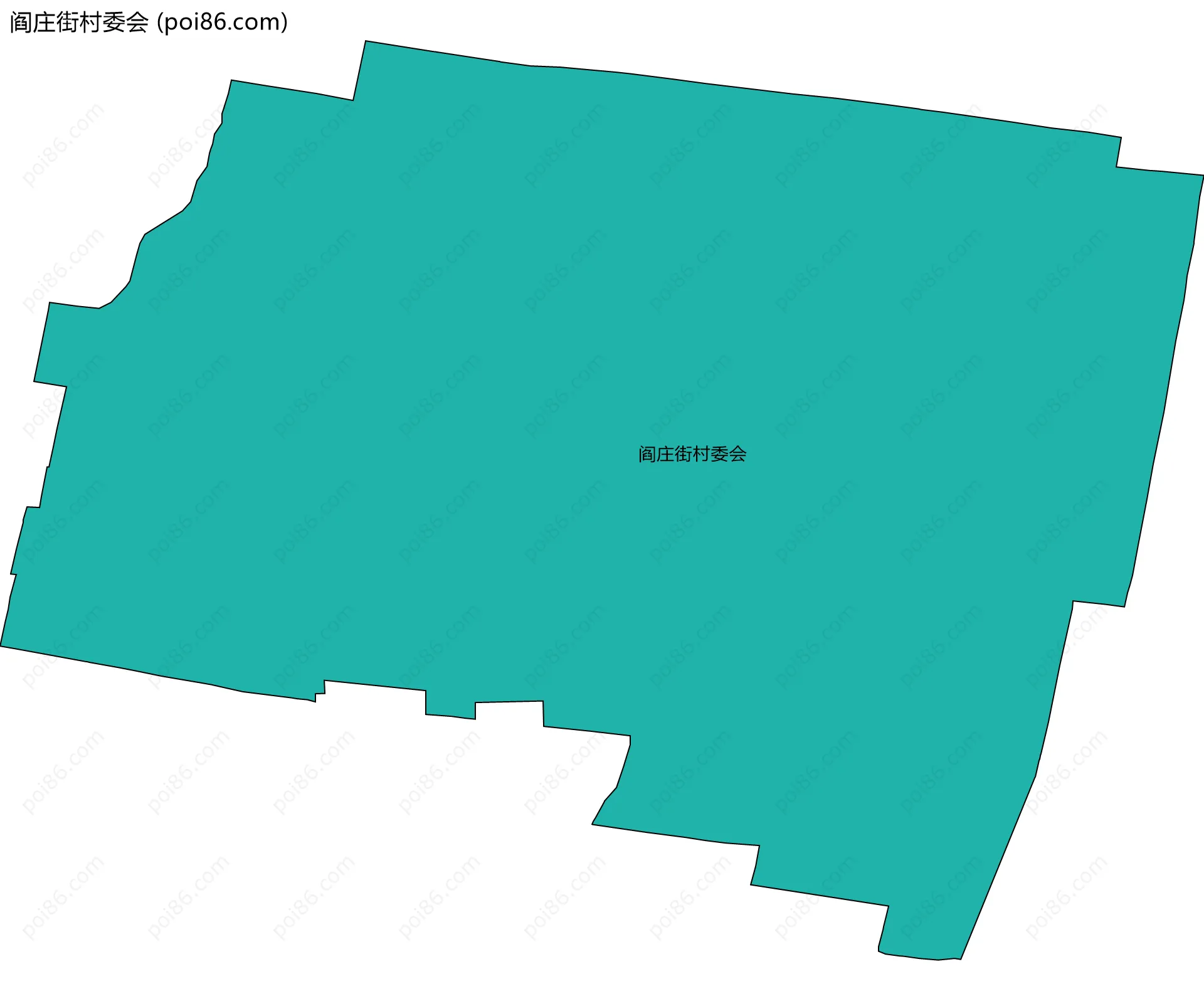 阎庄街村委会边界地图