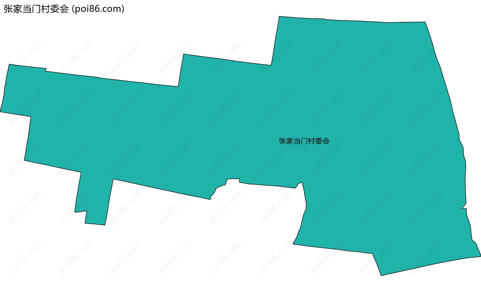 张家当门村委会边界地图