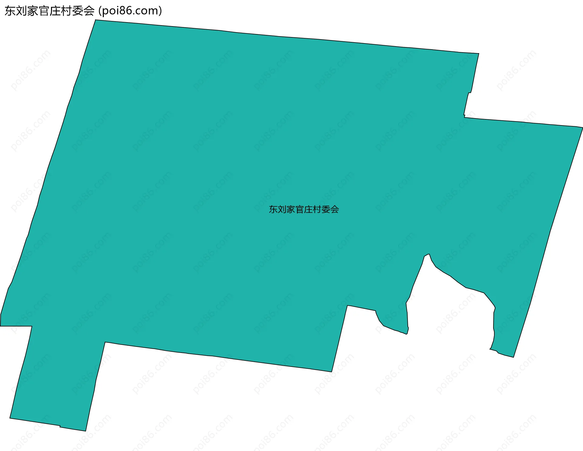 东刘家官庄村委会边界地图