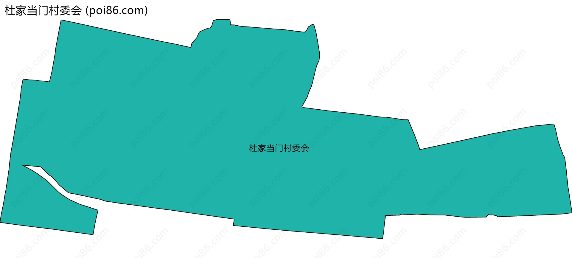 杜家当门村委会边界地图