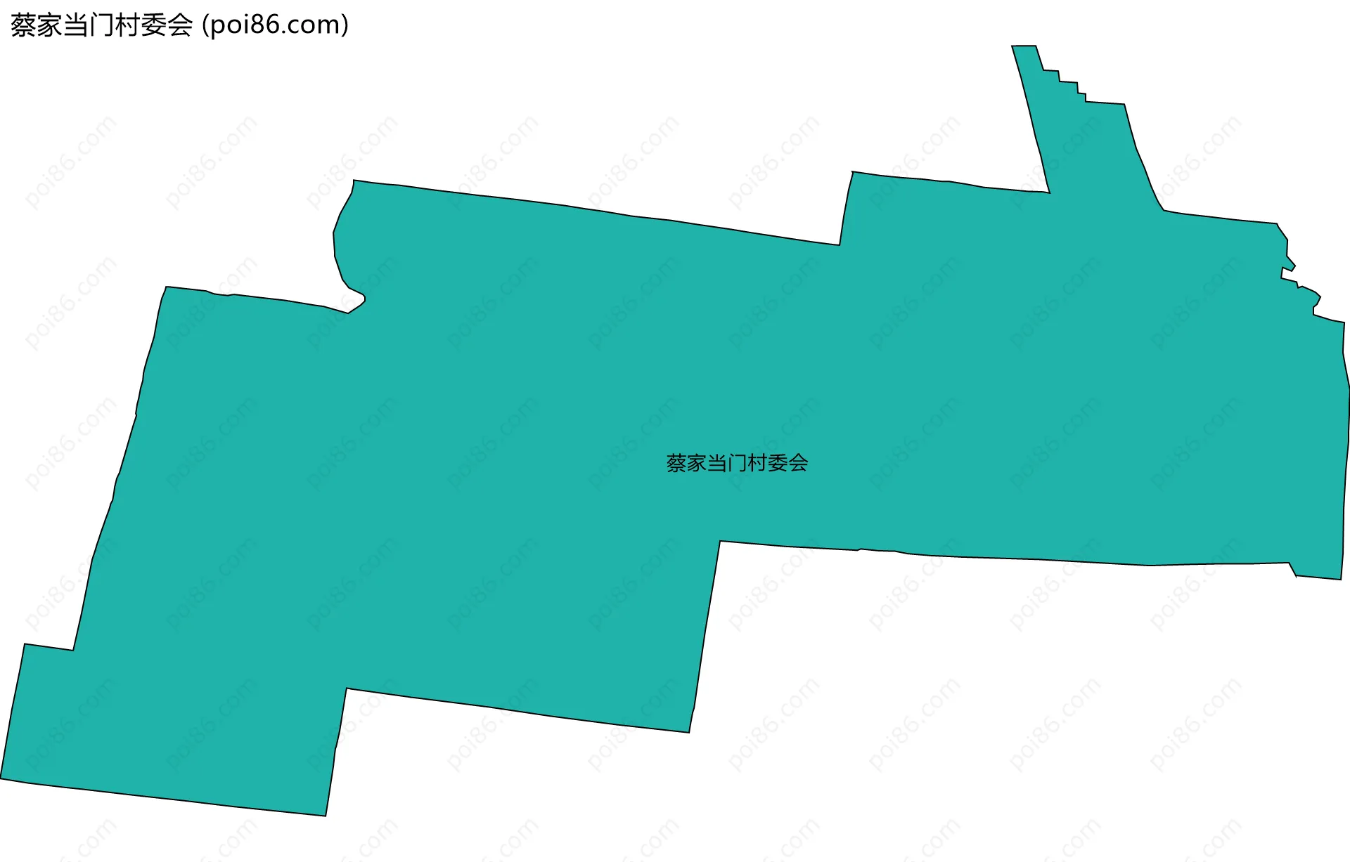 蔡家当门村委会边界地图