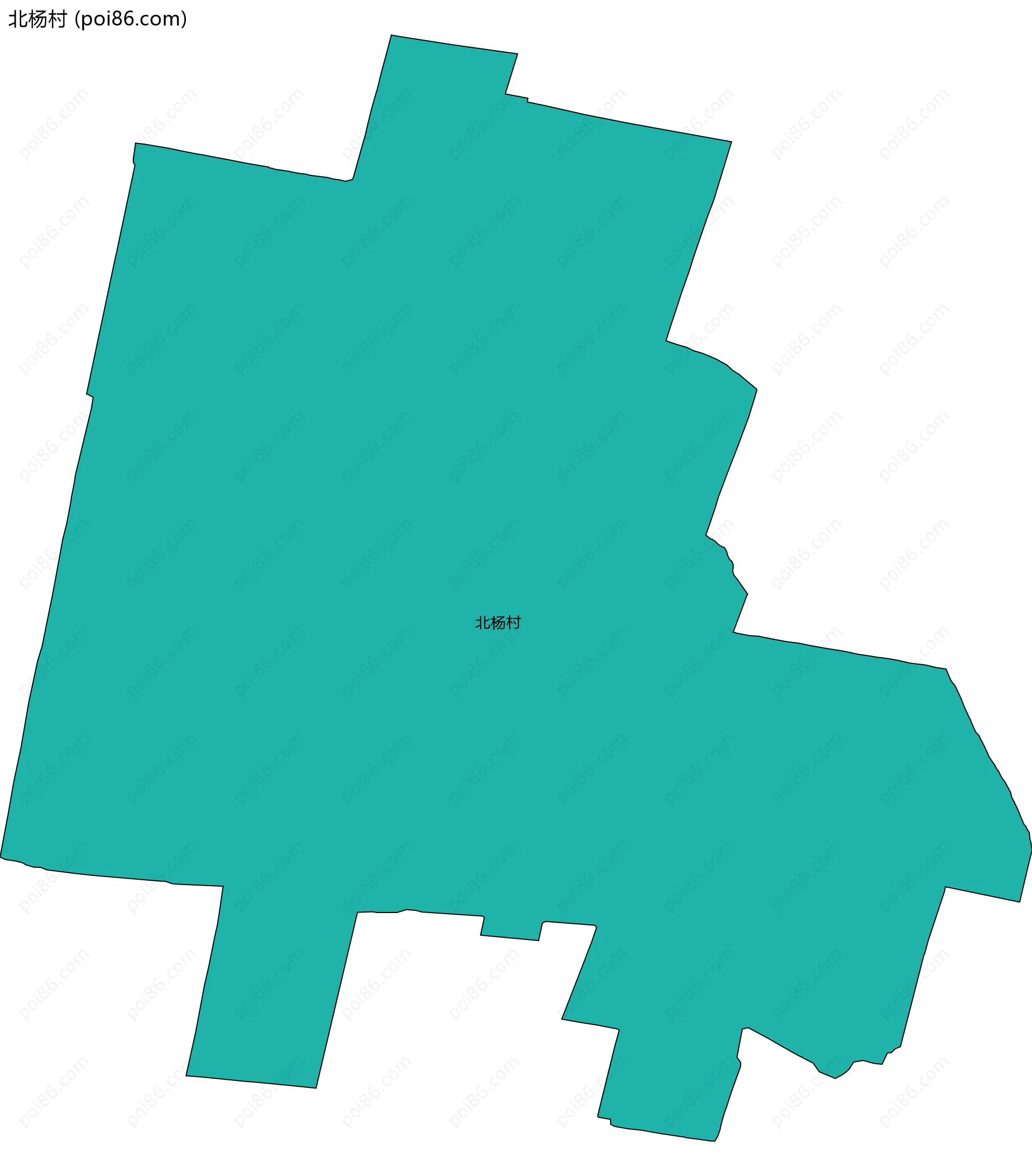 北杨村边界地图