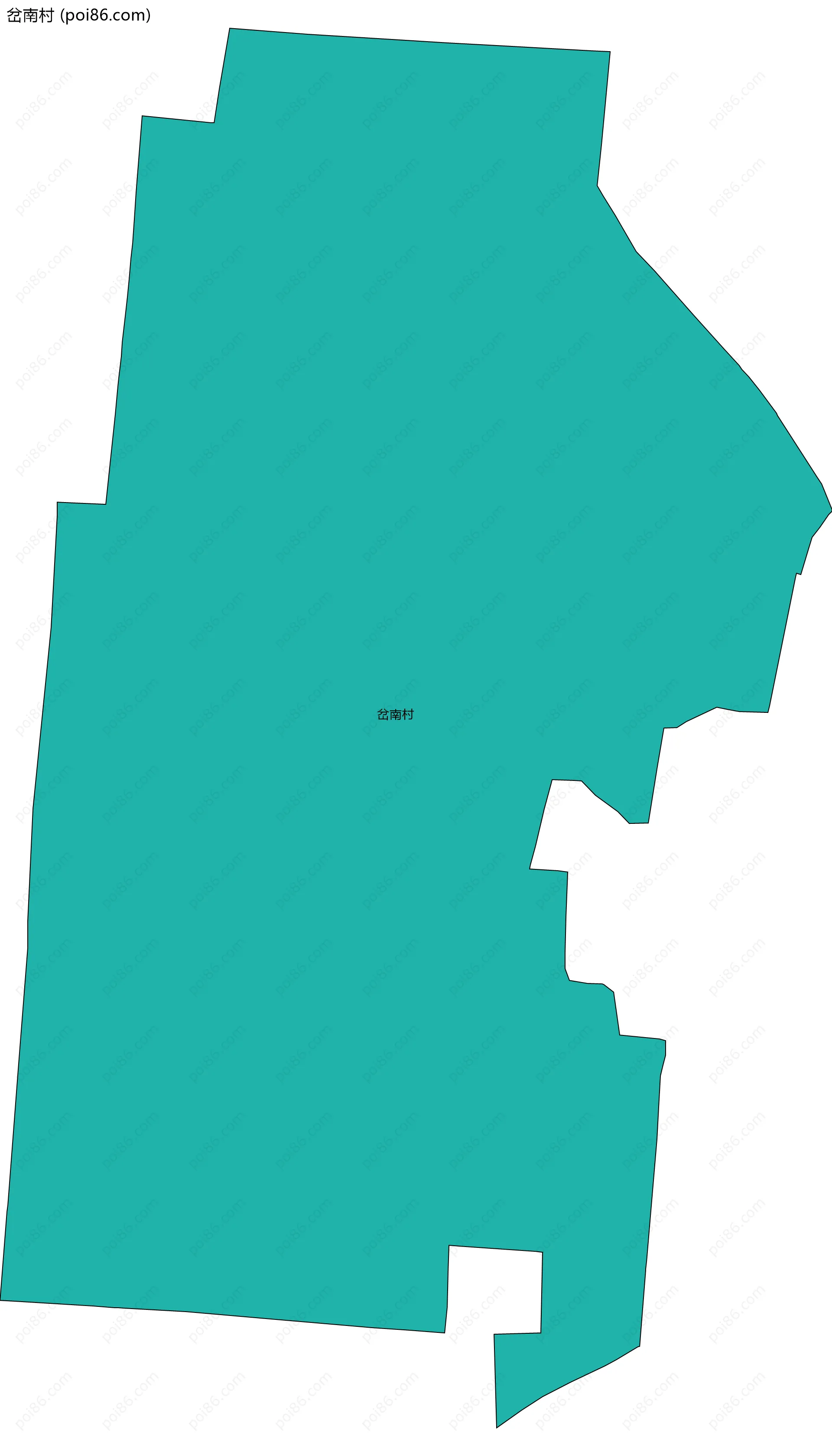 岔南村边界地图