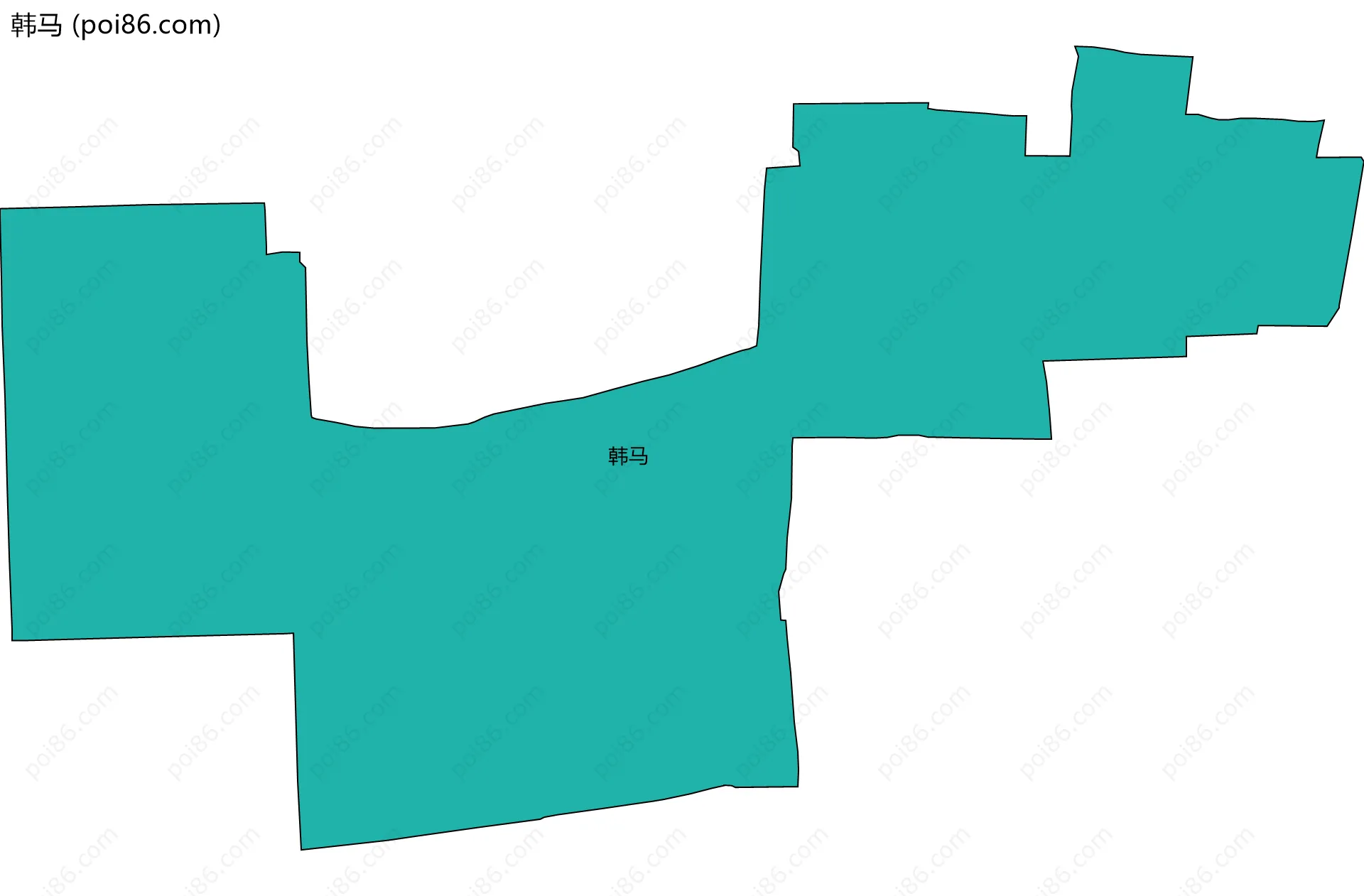 韩马边界地图