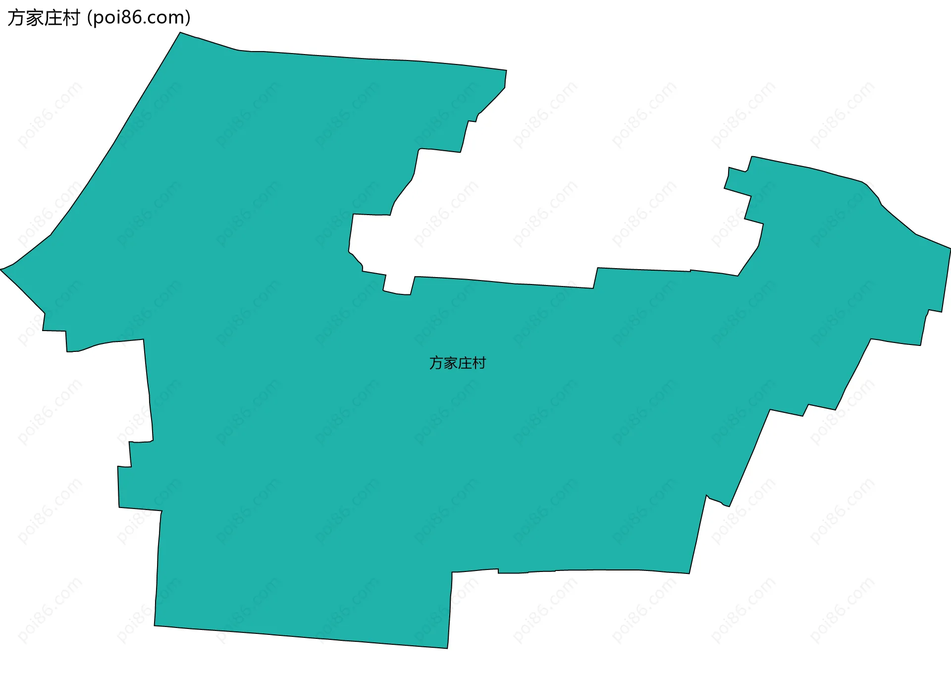 方家庄村边界地图