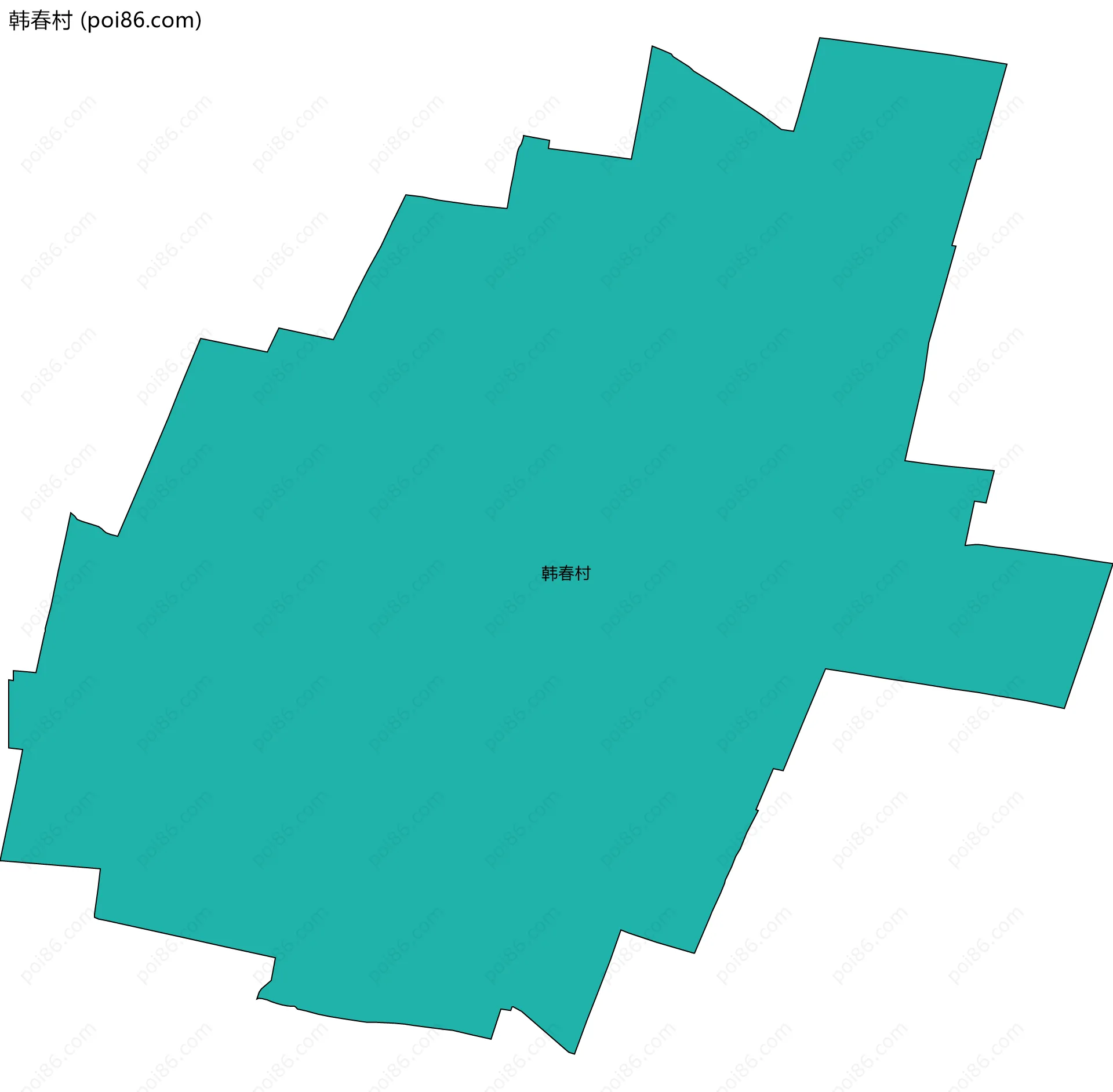 韩春村边界地图