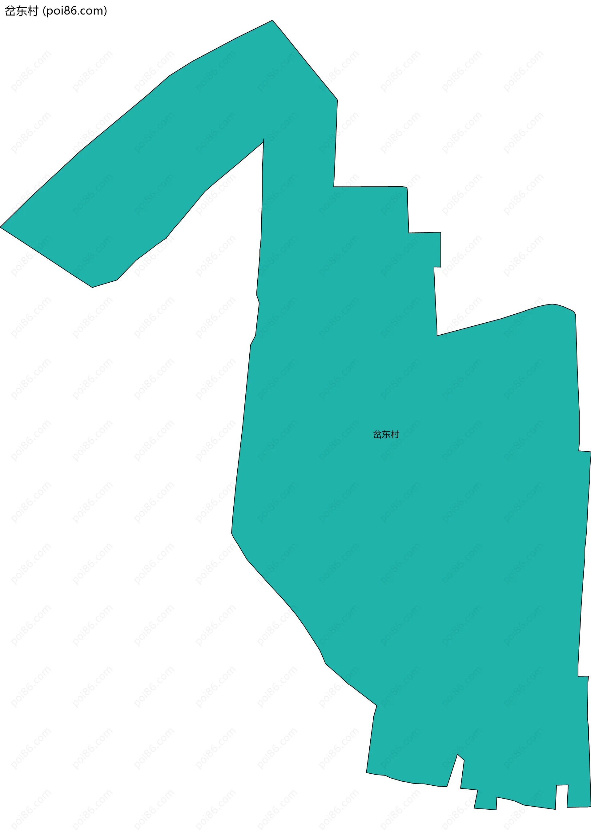 岔东村边界地图