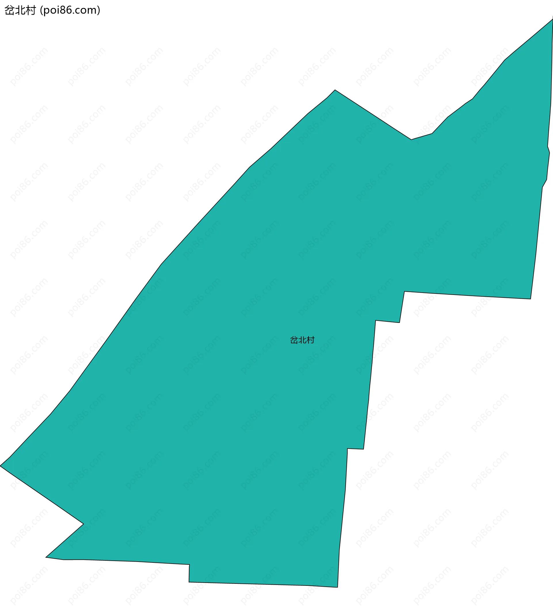 岔北村边界地图