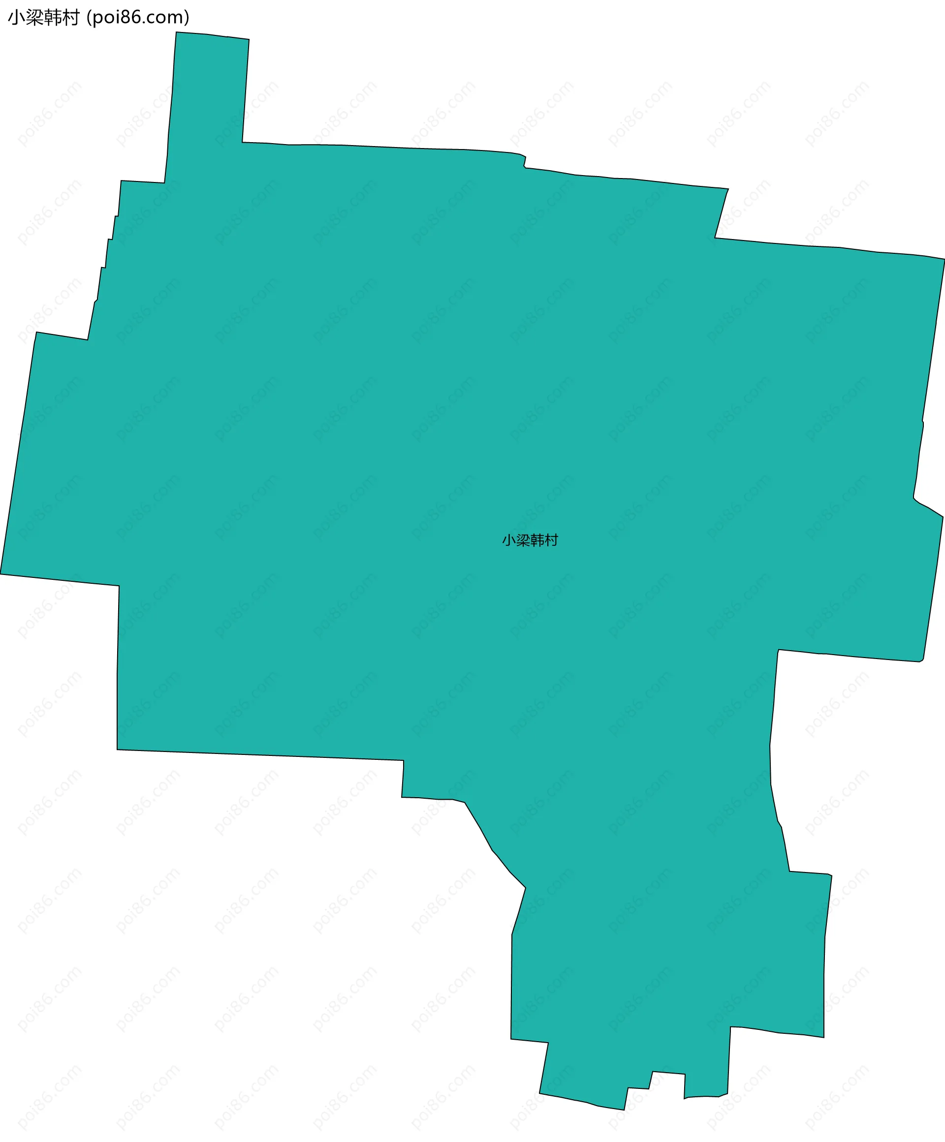 小梁韩村边界地图