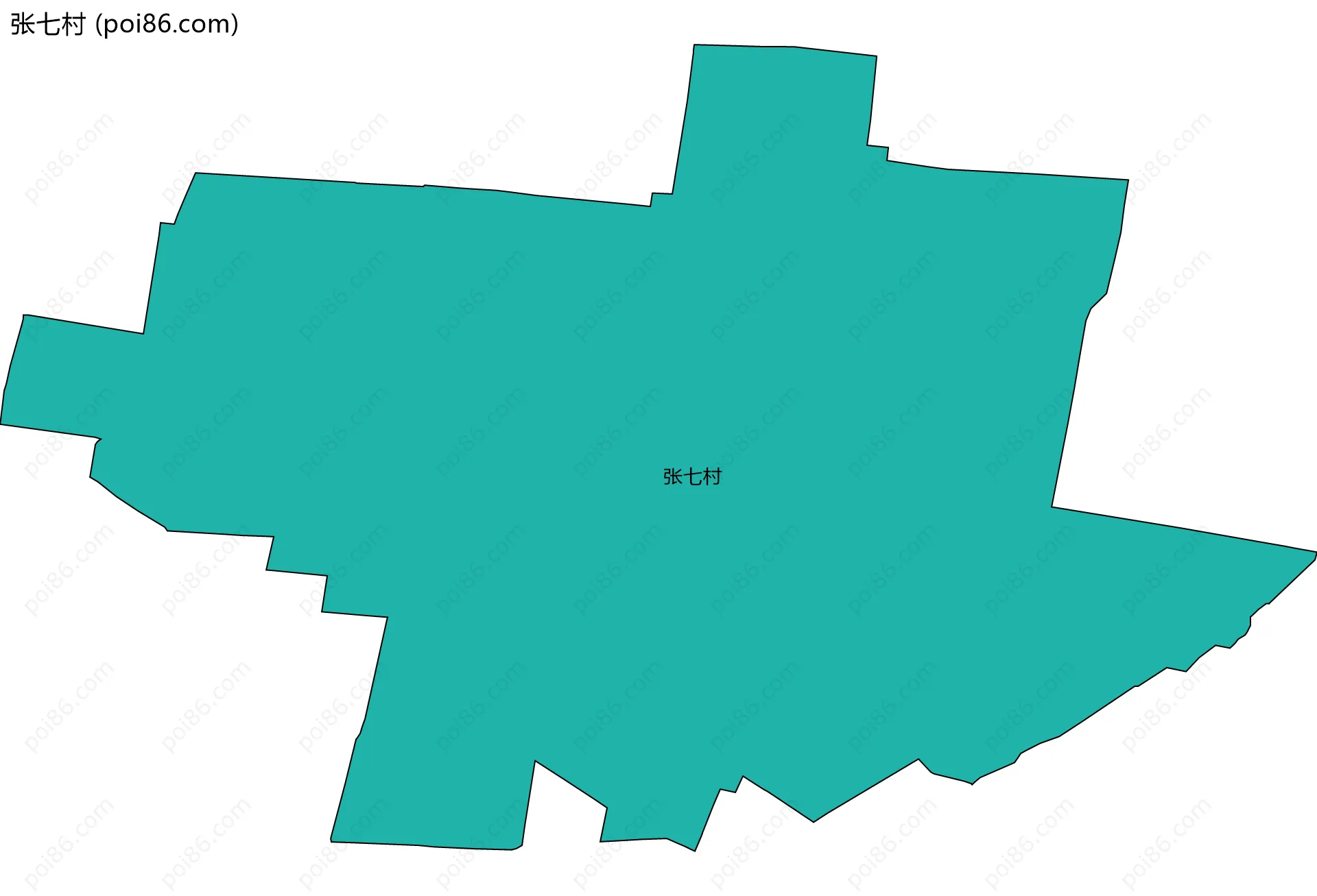 张七村边界地图