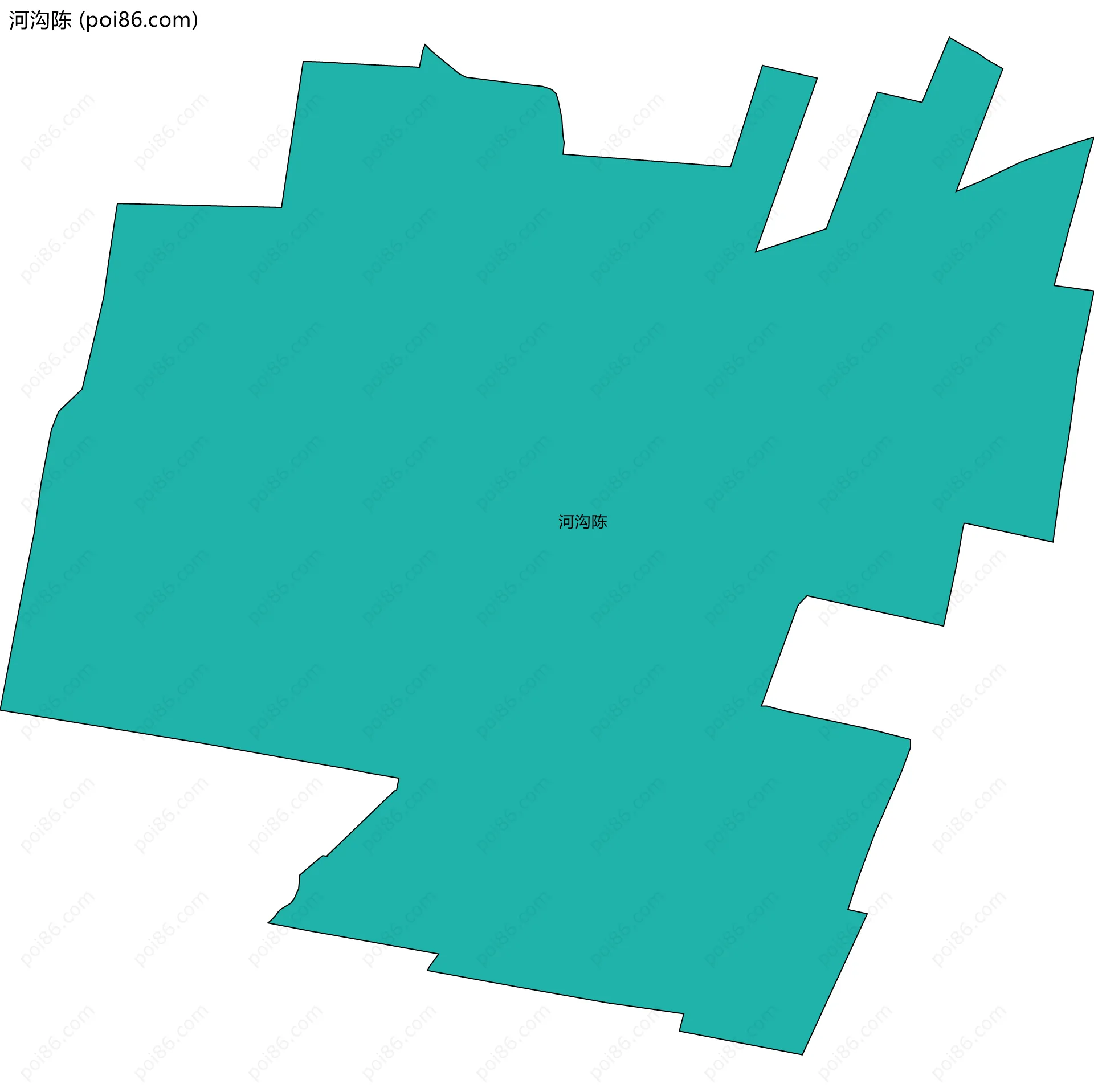 河沟陈边界地图