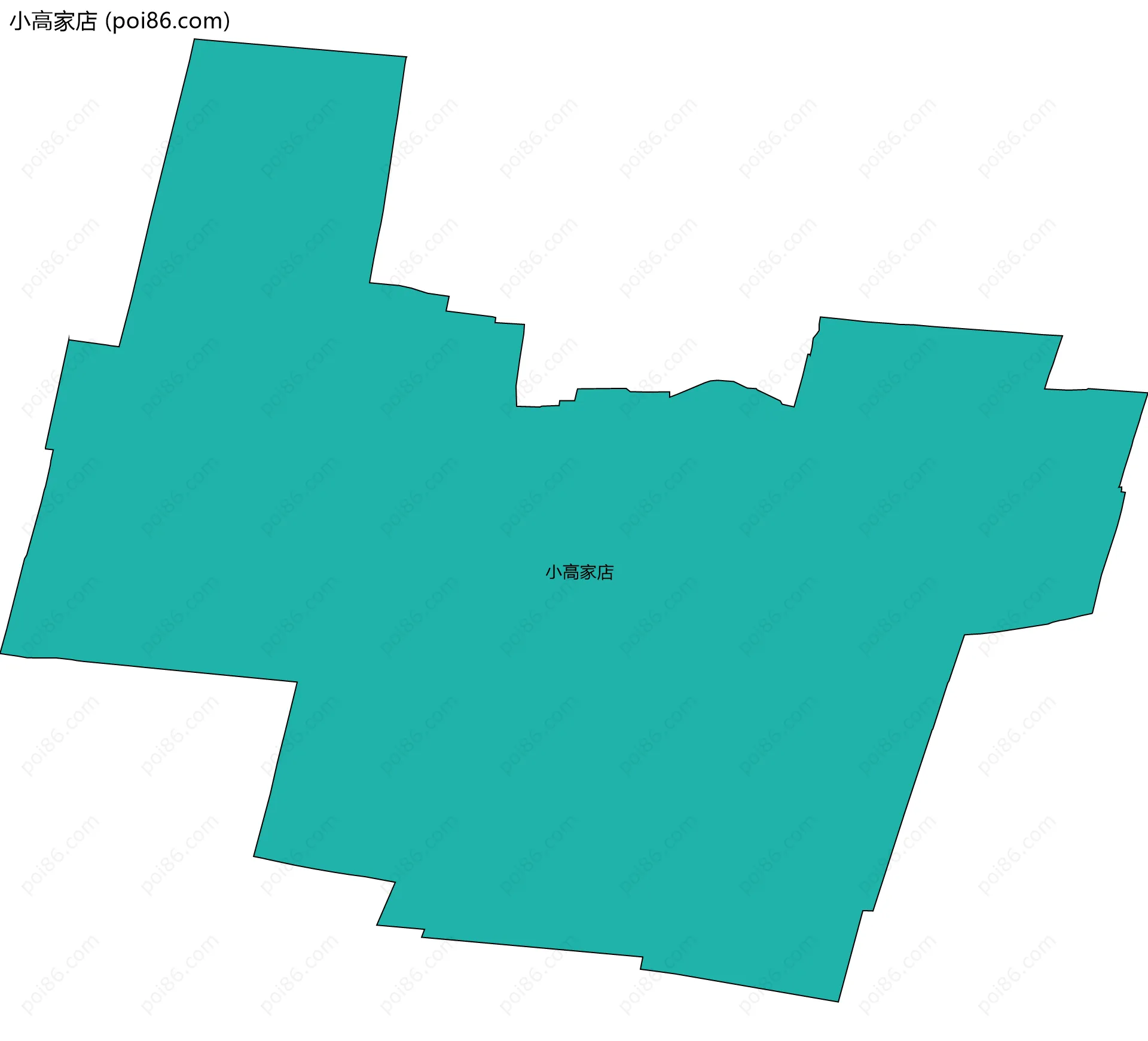 小高家店边界地图