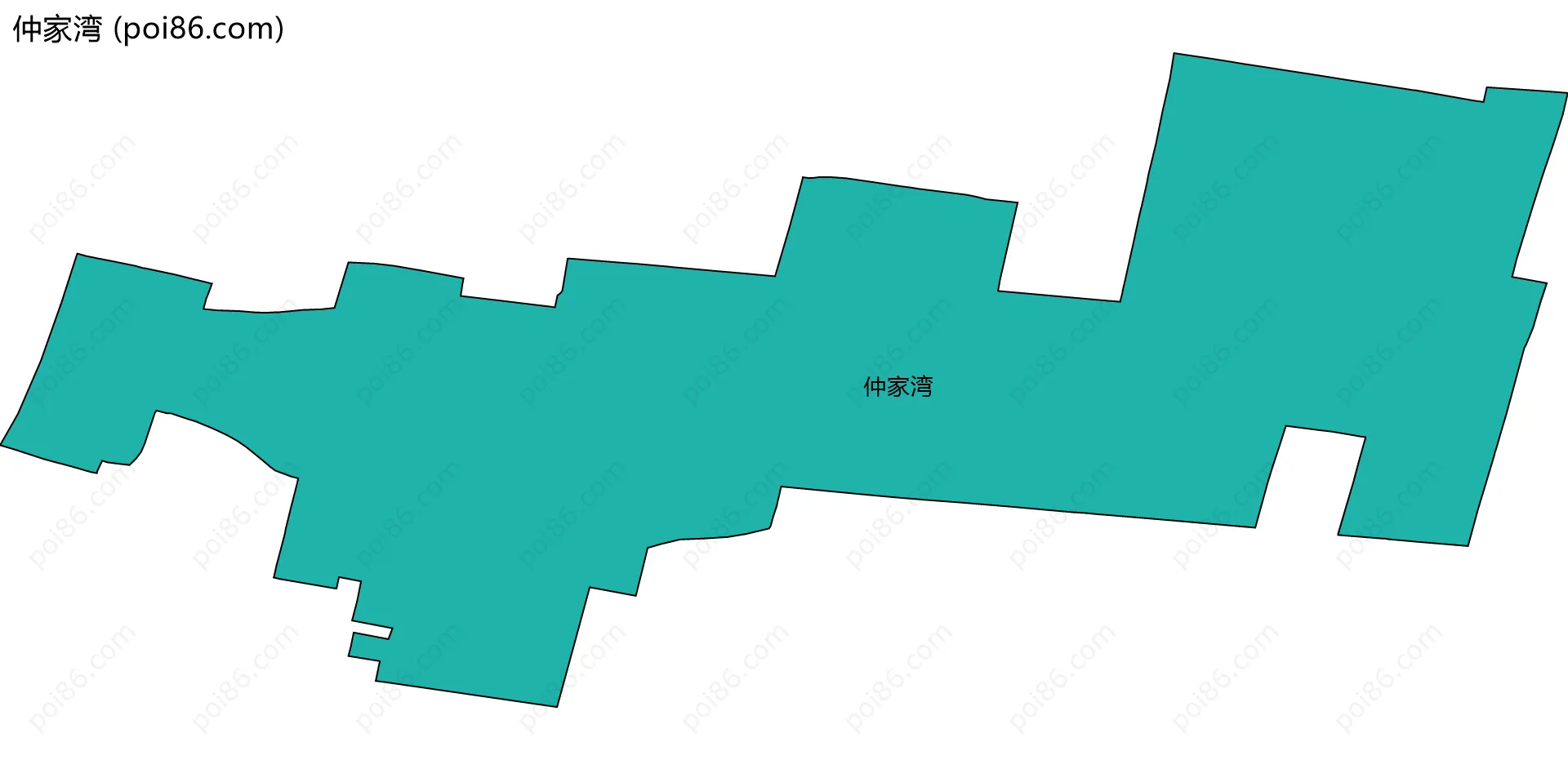 仲家湾边界地图