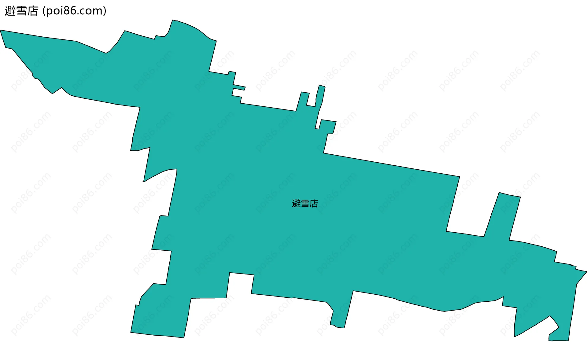 避雪店边界地图