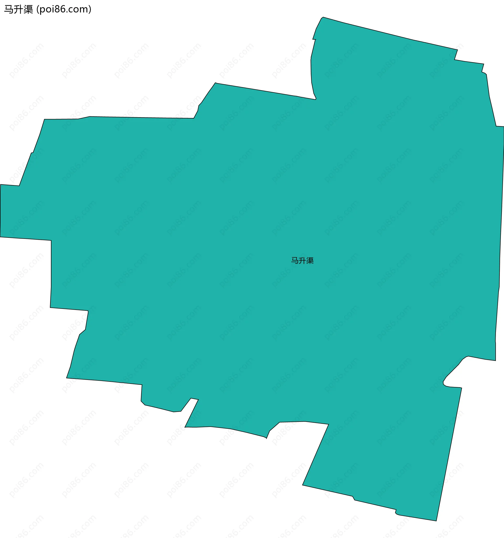 马升渠边界地图