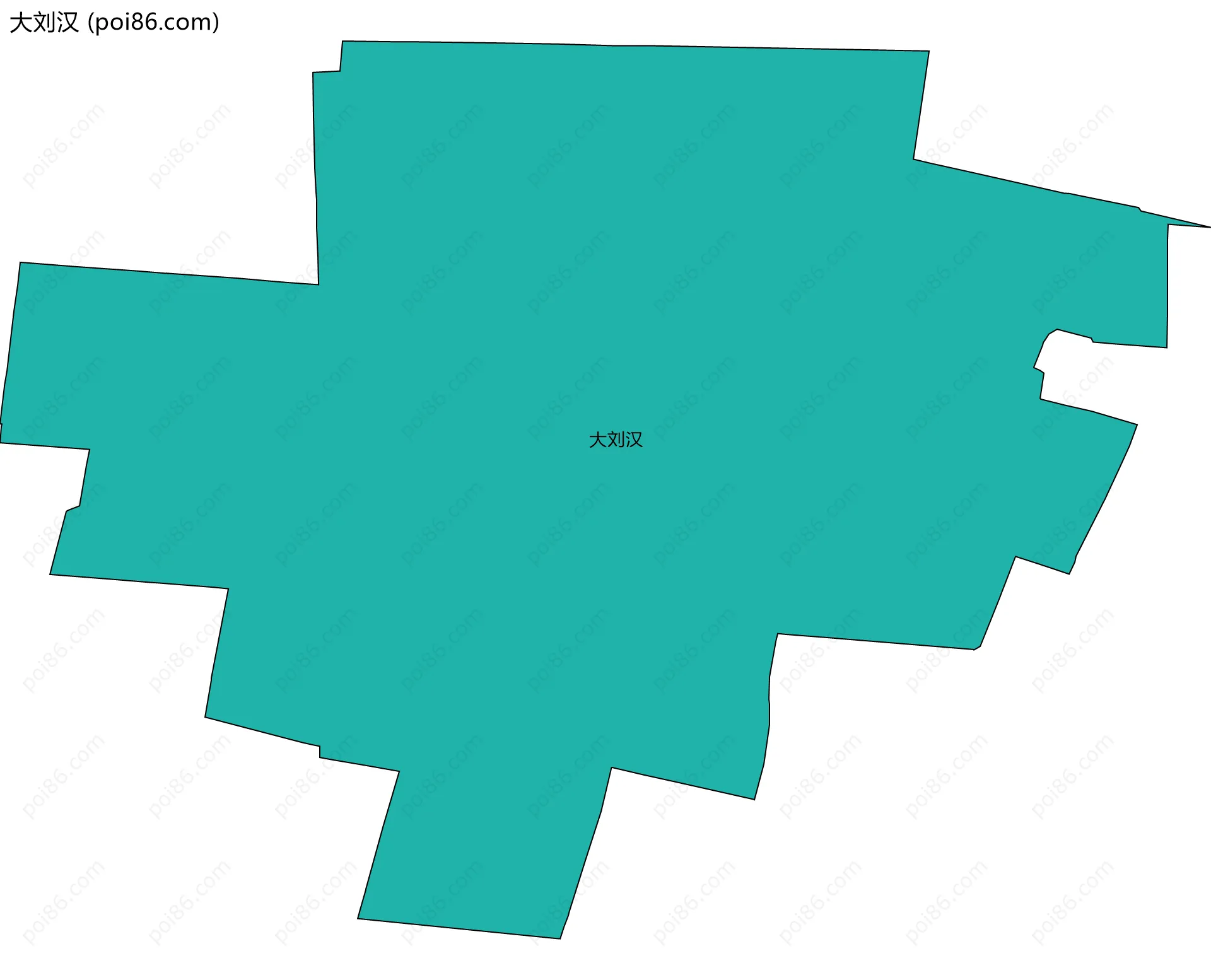 大刘汉边界地图