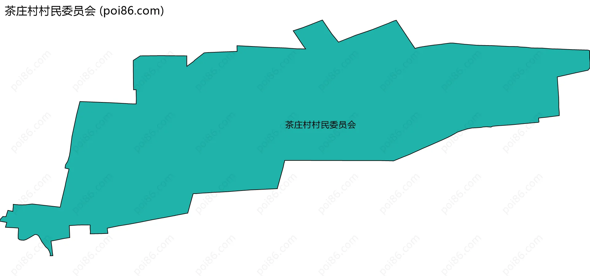 茶庄村村民委员会边界地图