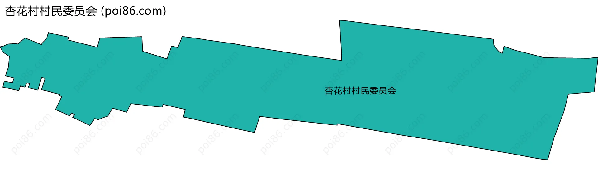 杏花村村民委员会边界地图