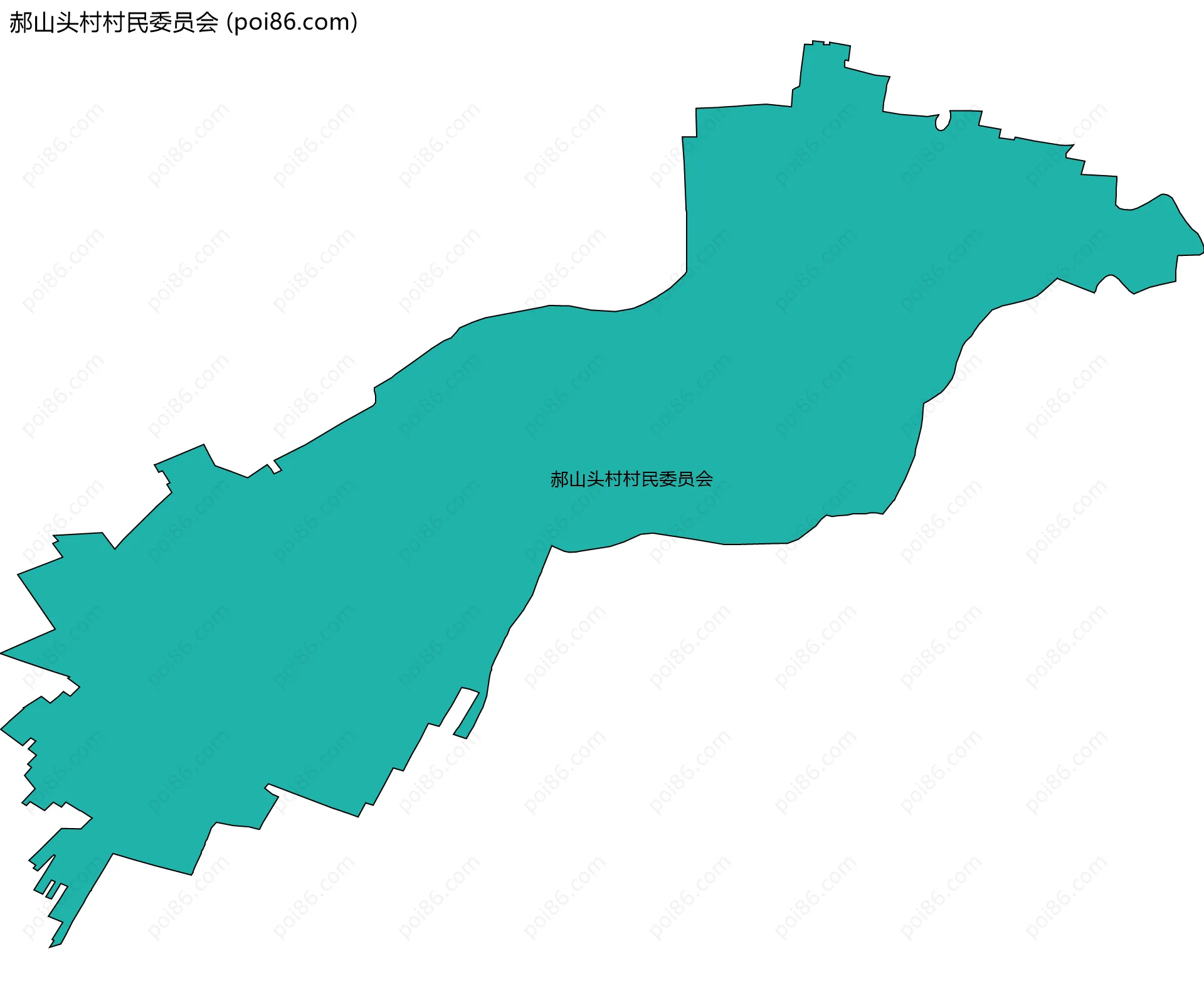 郝山头村村民委员会边界地图