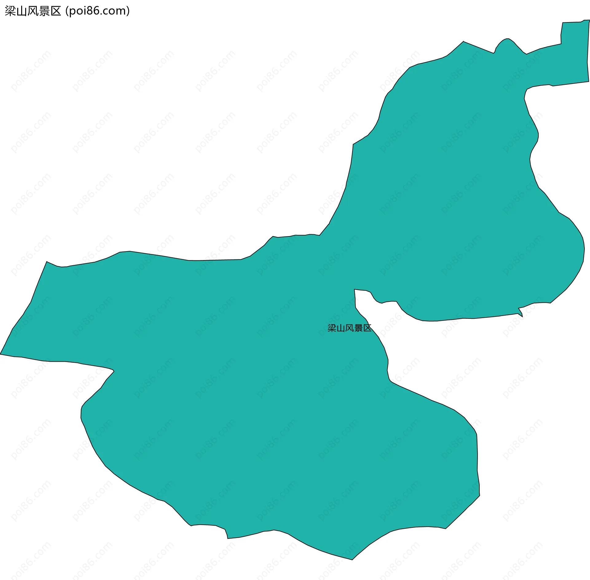 梁山风景区边界地图