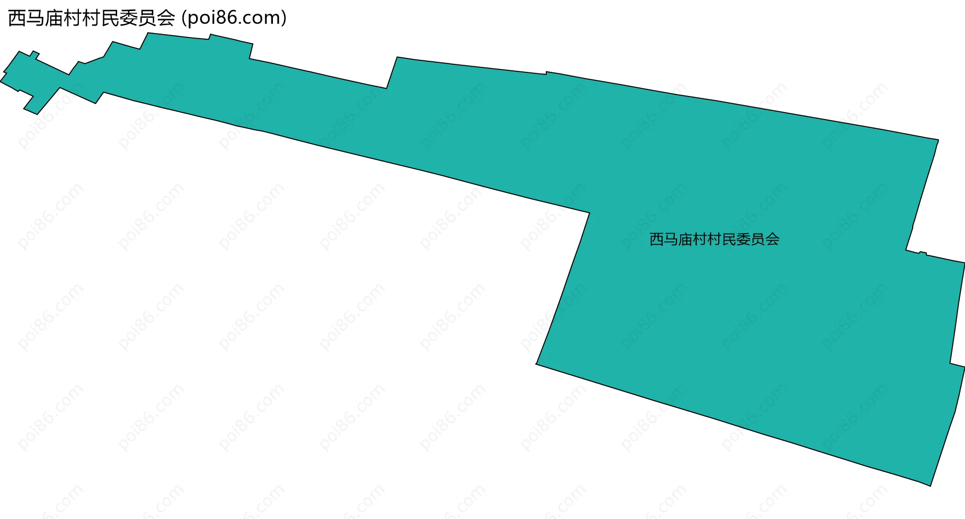 西马庙村村民委员会边界地图