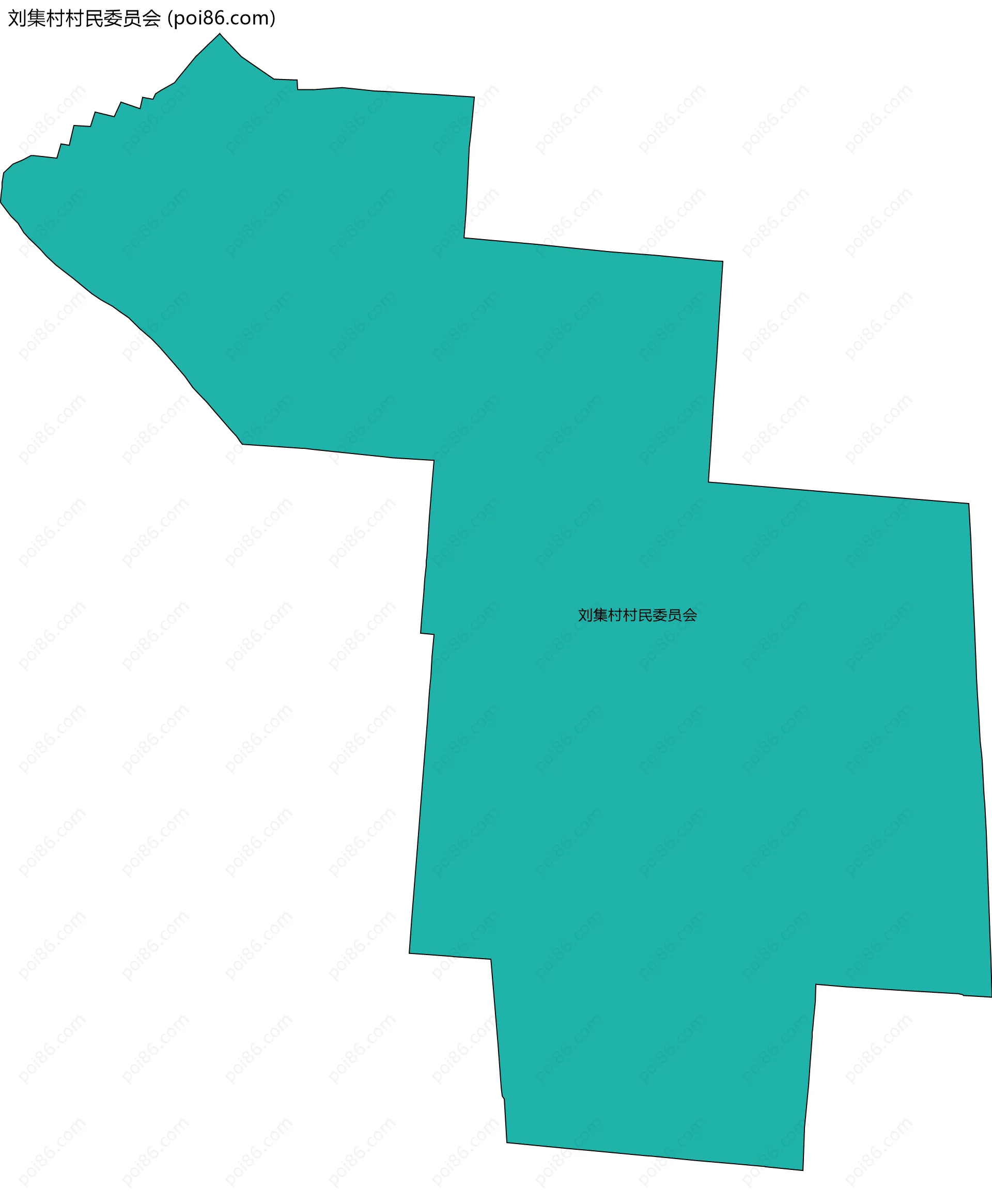 刘集村村民委员会边界地图