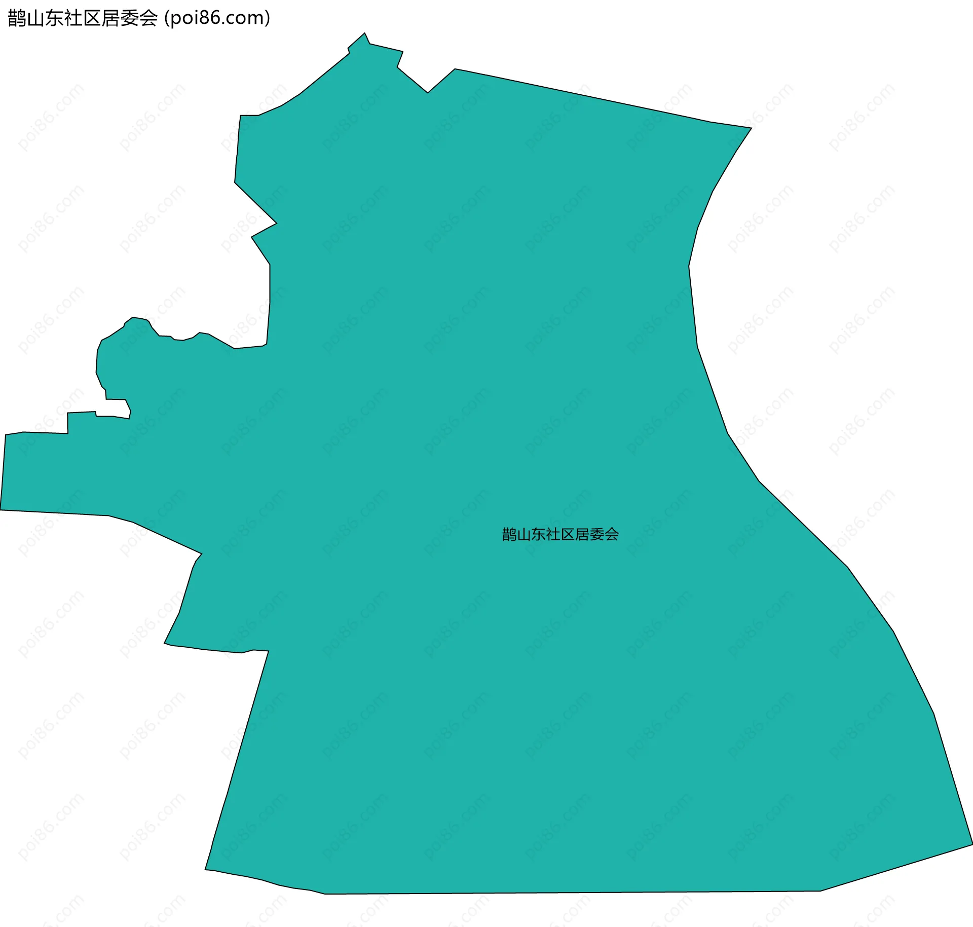 鹊山东社区居委会边界地图
