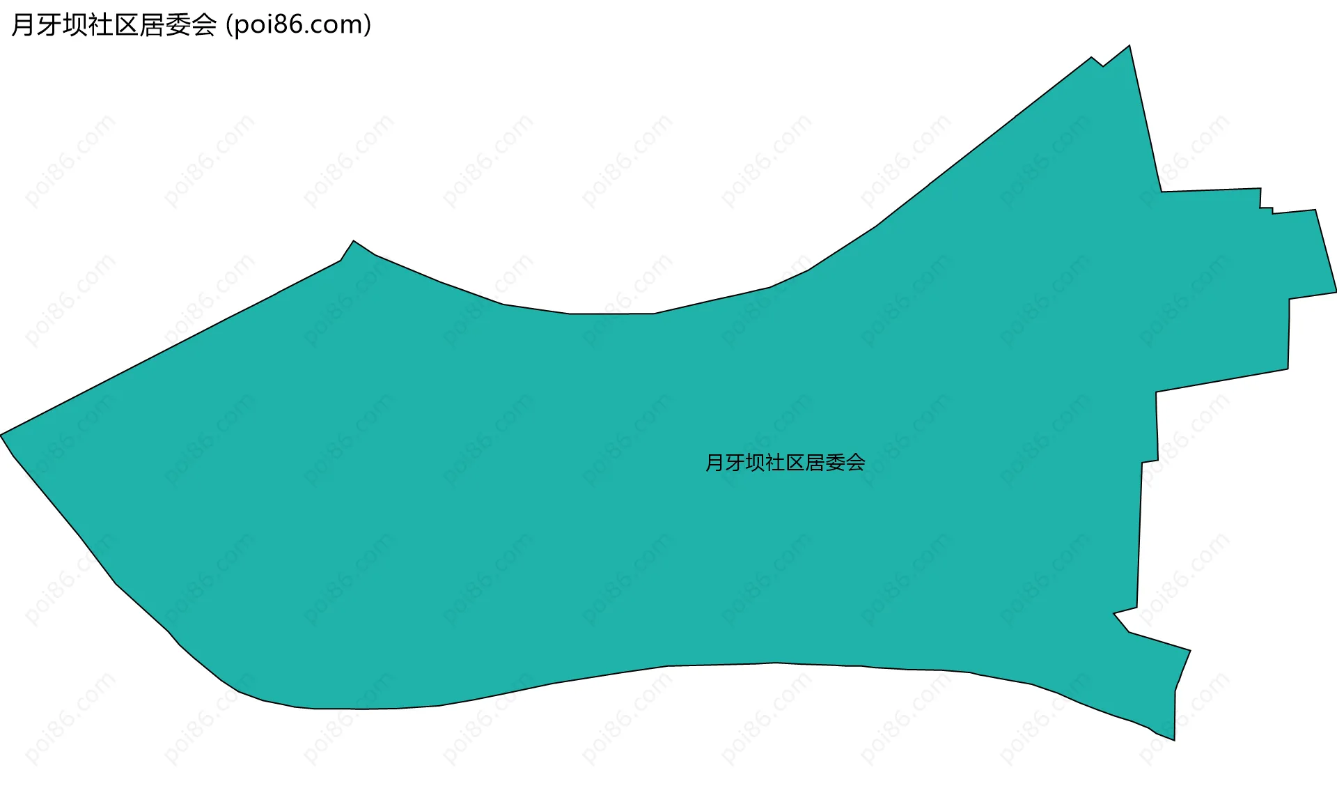 月牙坝社区居委会边界地图