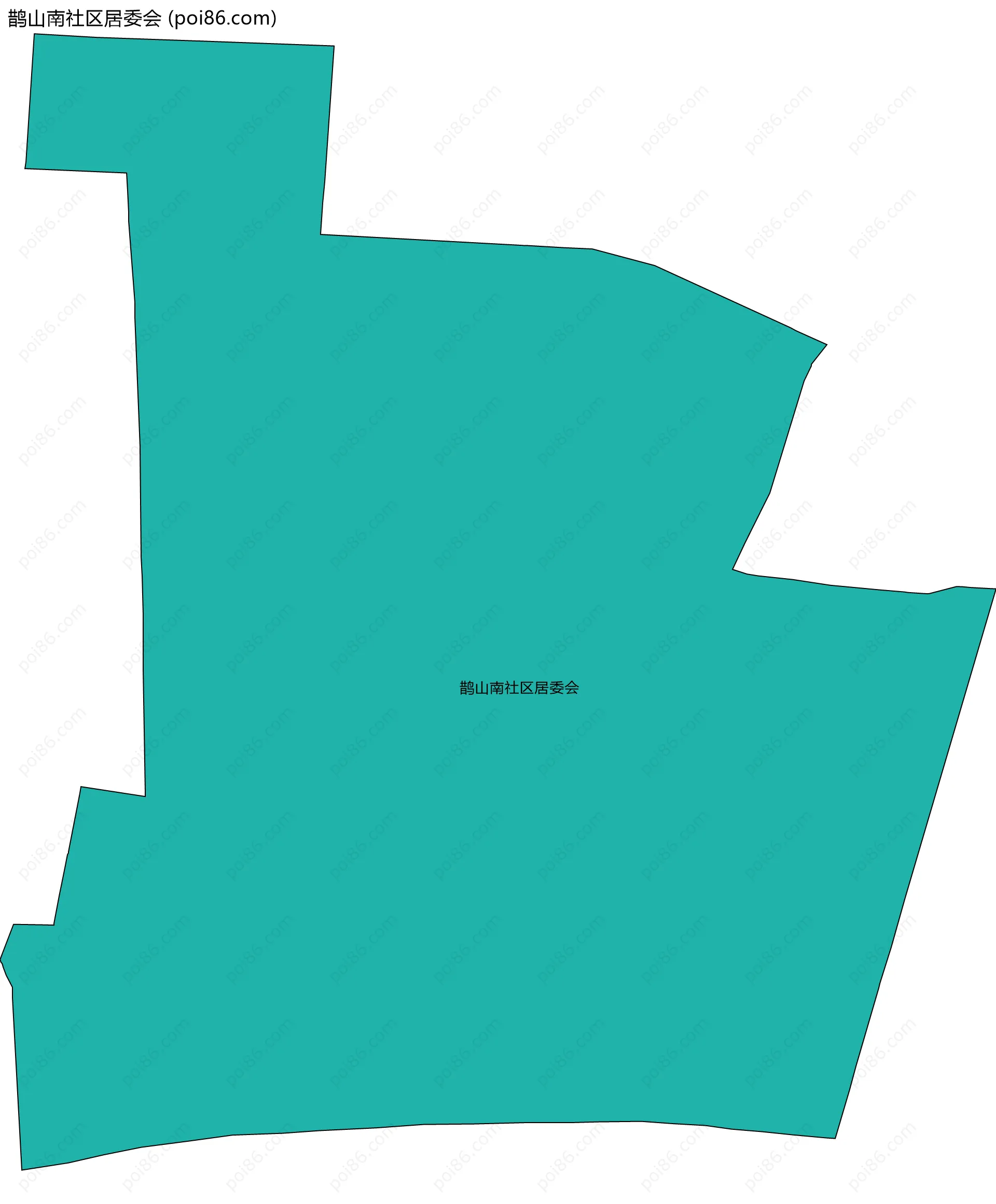 鹊山南社区居委会边界地图