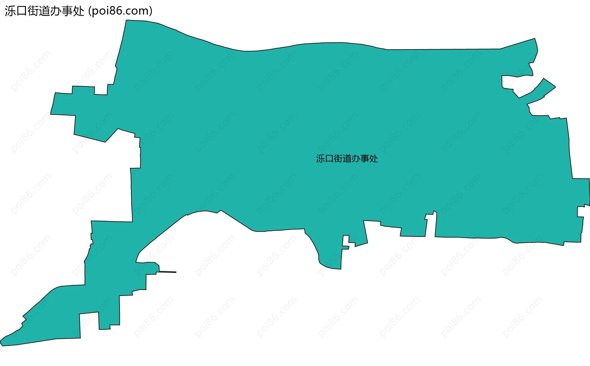泺口街道办事处边界地图