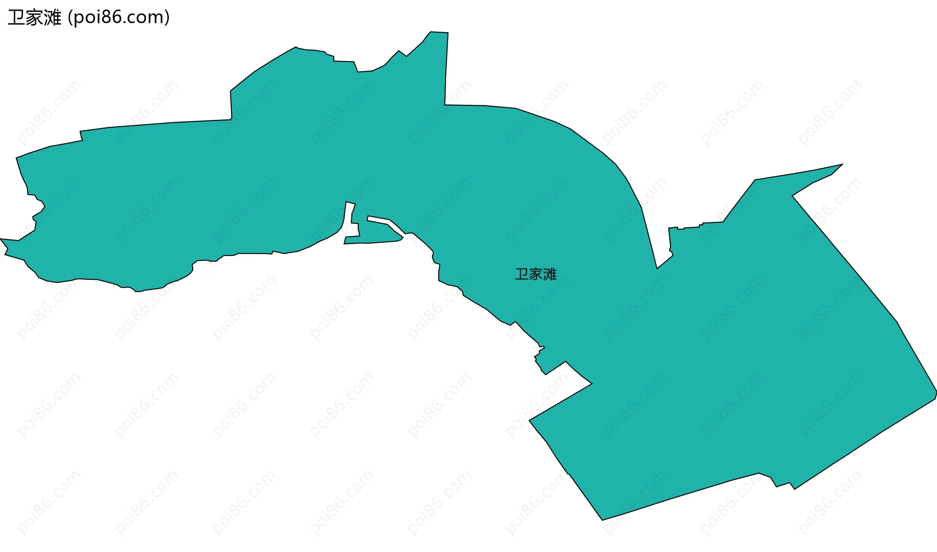 卫家滩边界地图