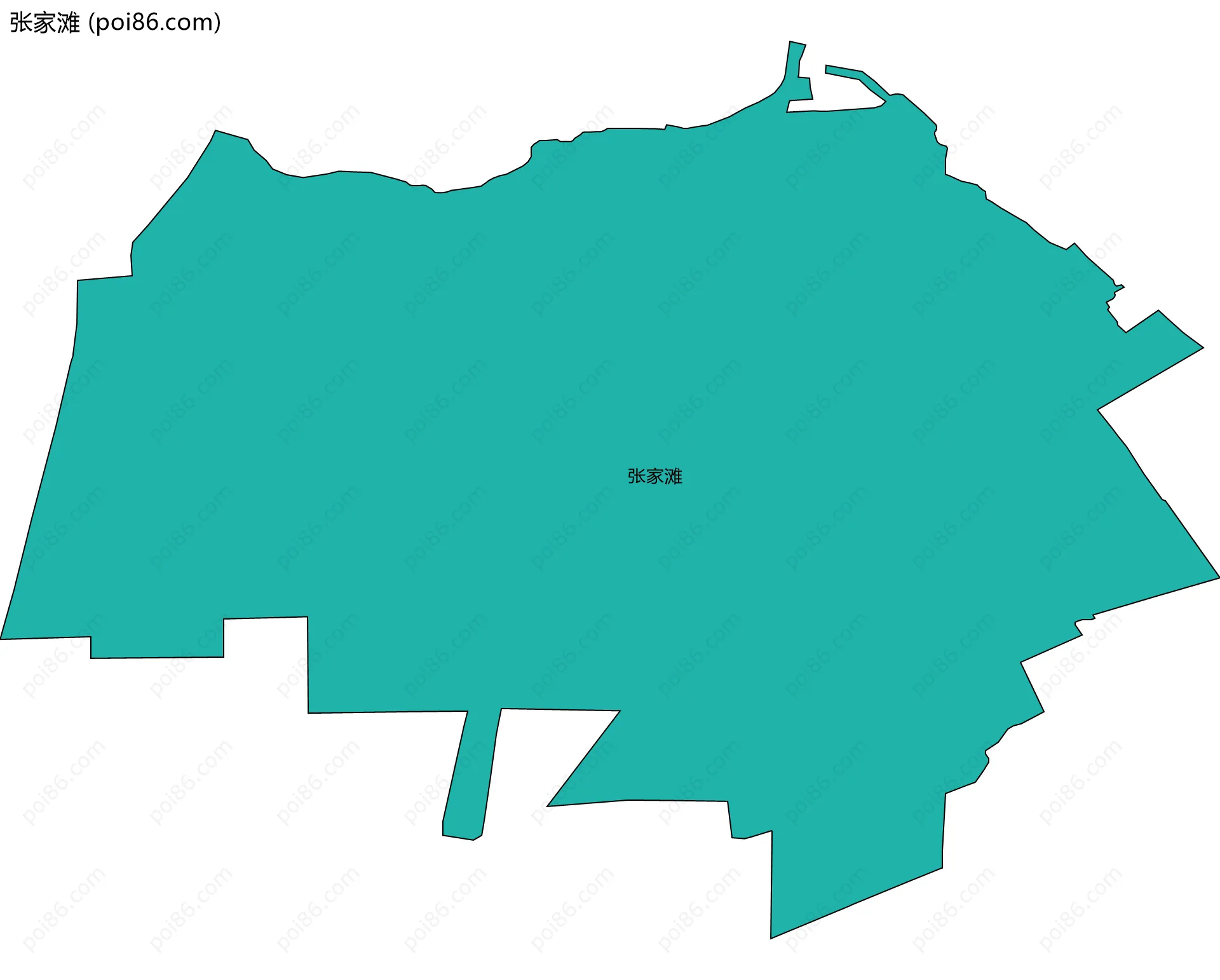 张家滩边界地图