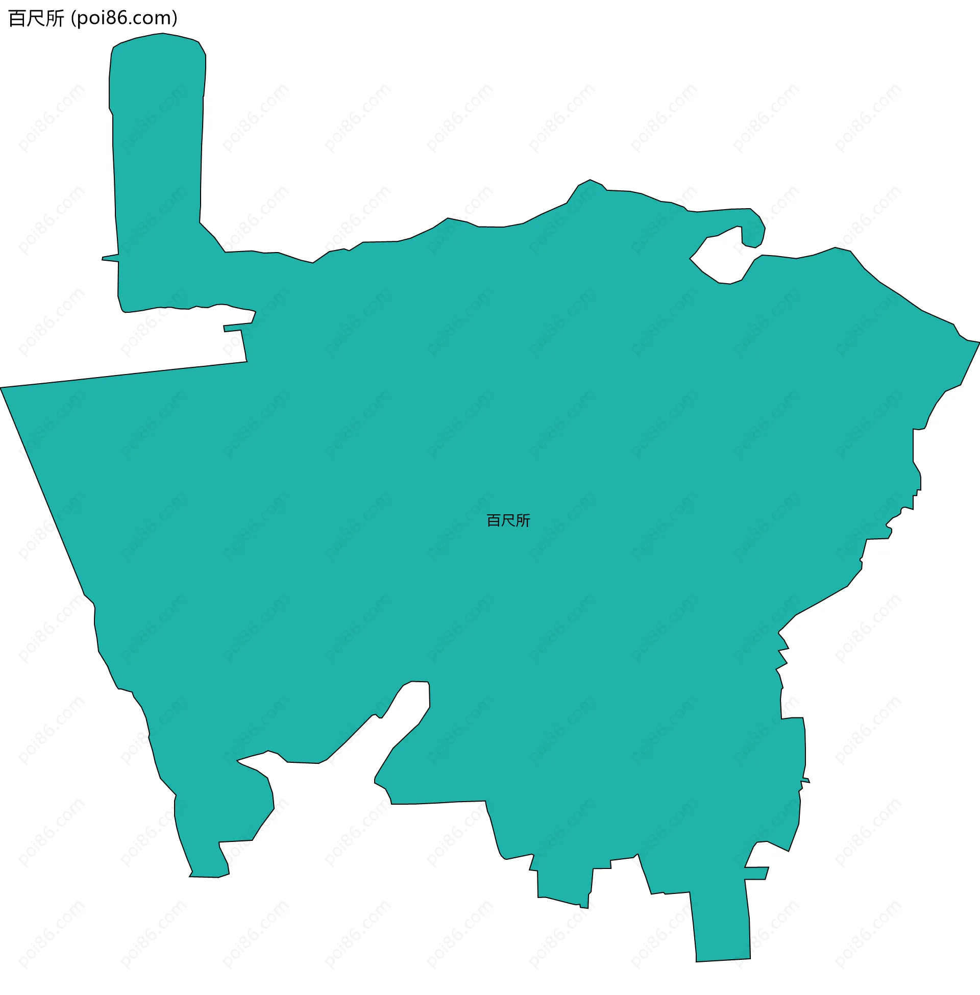 百尺所边界地图