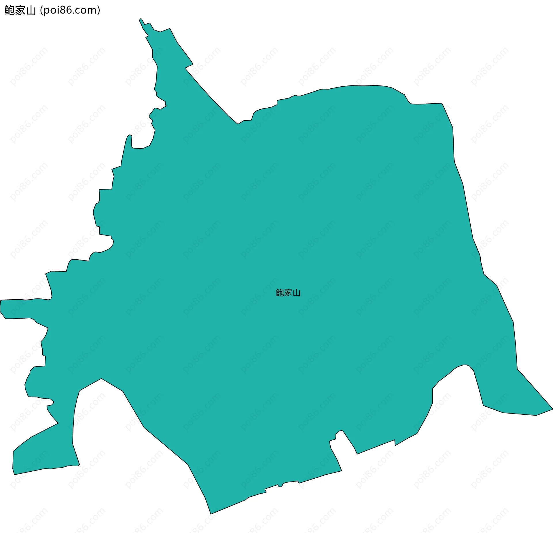 鲍家山边界地图
