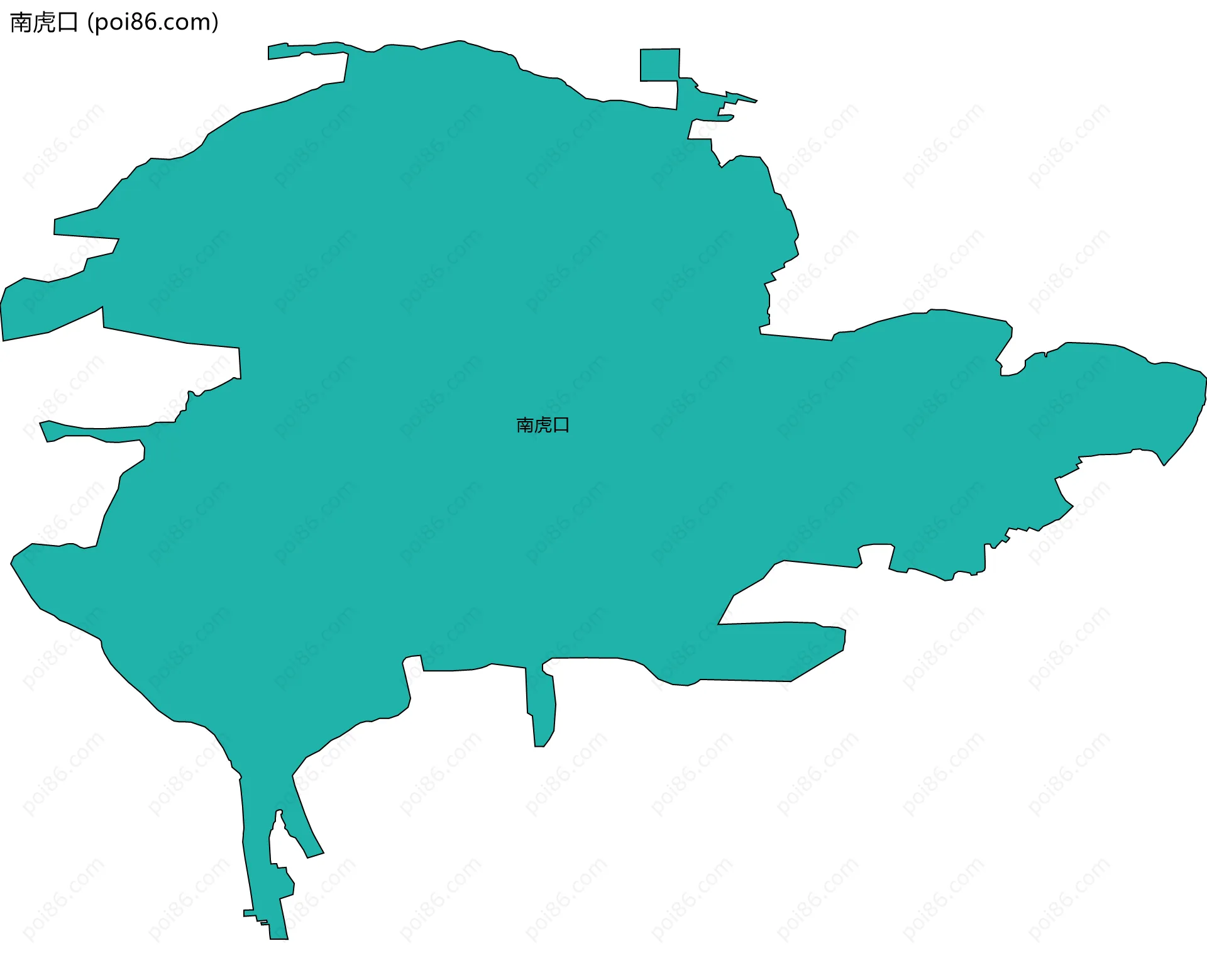 南虎口边界地图