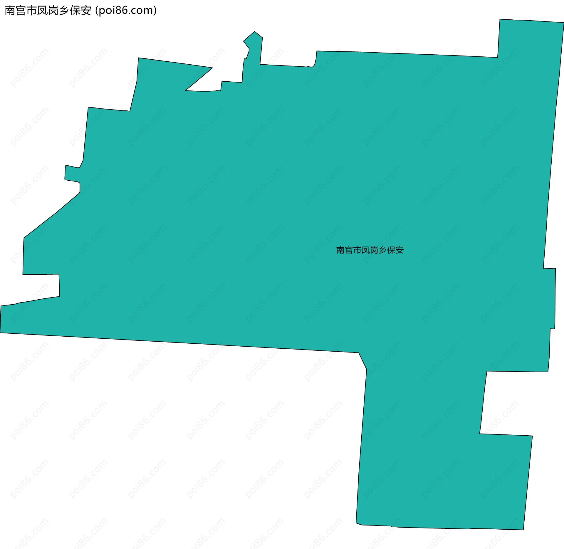 南宫市凤岗乡保安边界地图
