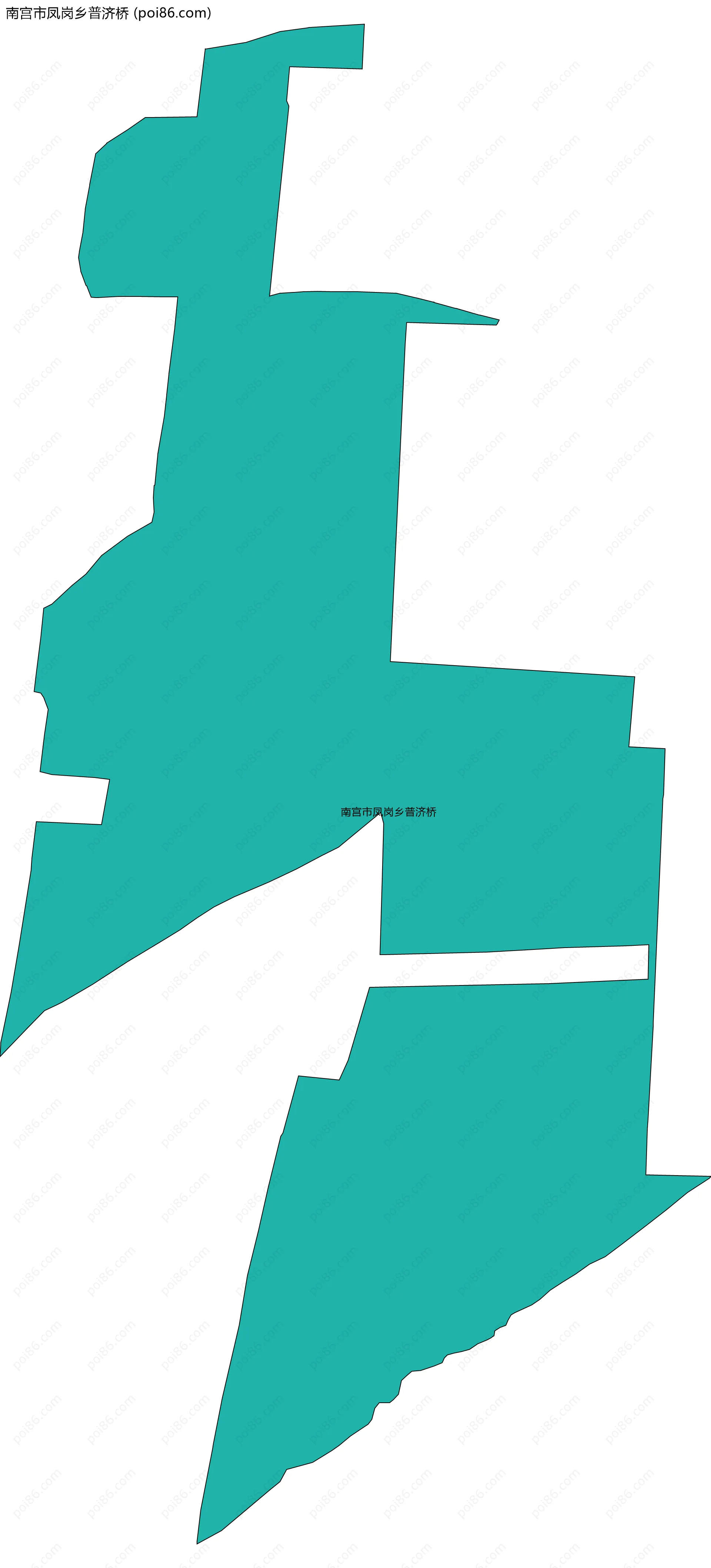 南宫市凤岗乡普济桥边界地图