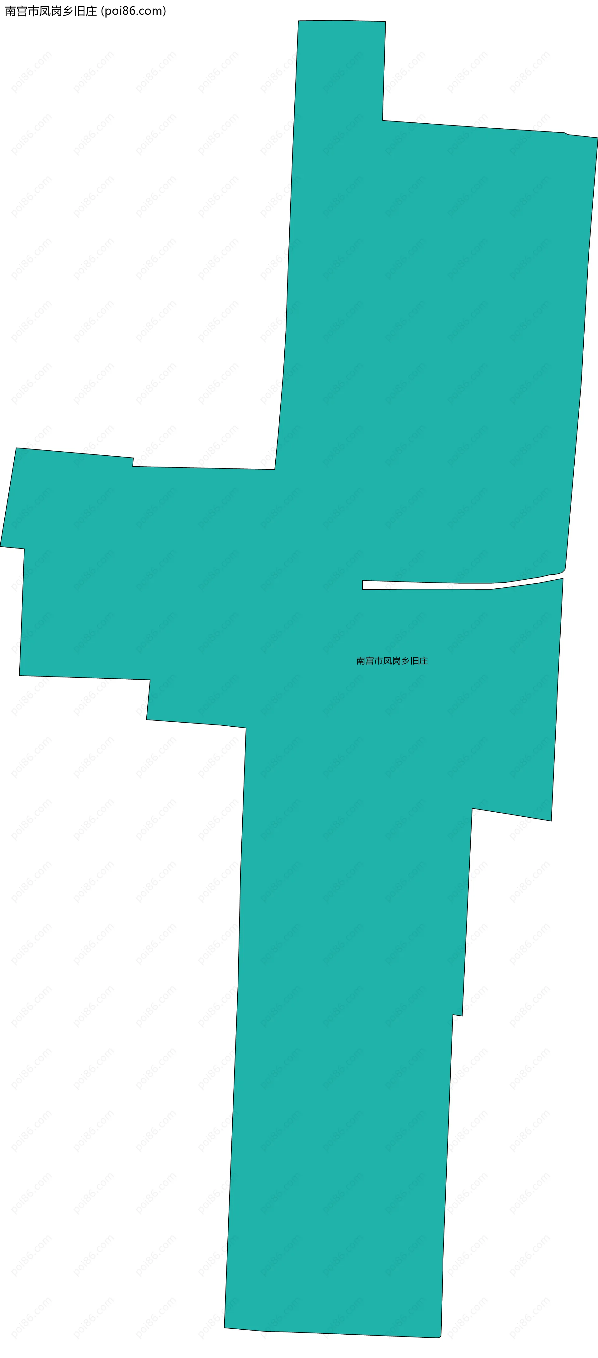 南宫市凤岗乡旧庄边界地图