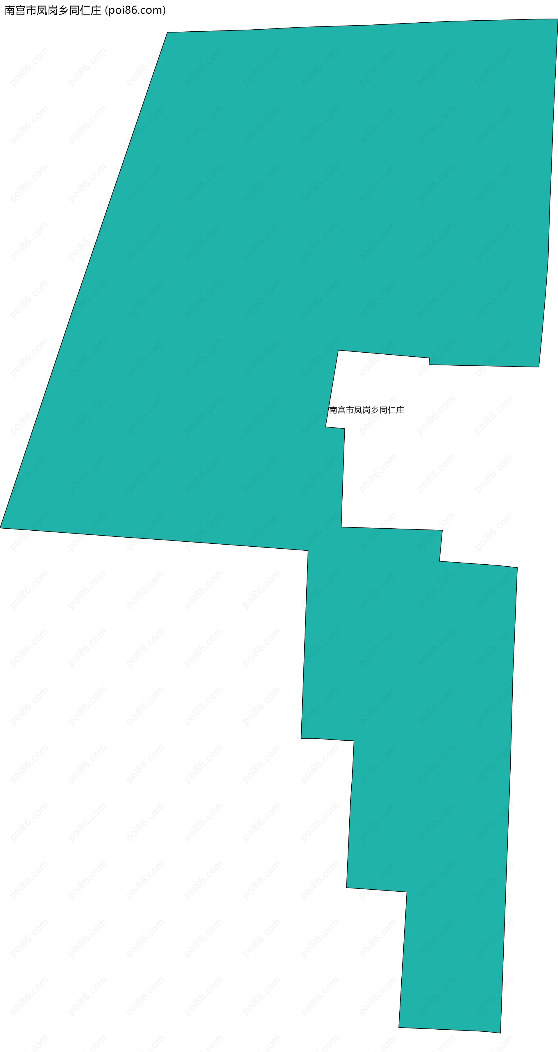 南宫市凤岗乡同仁庄边界地图