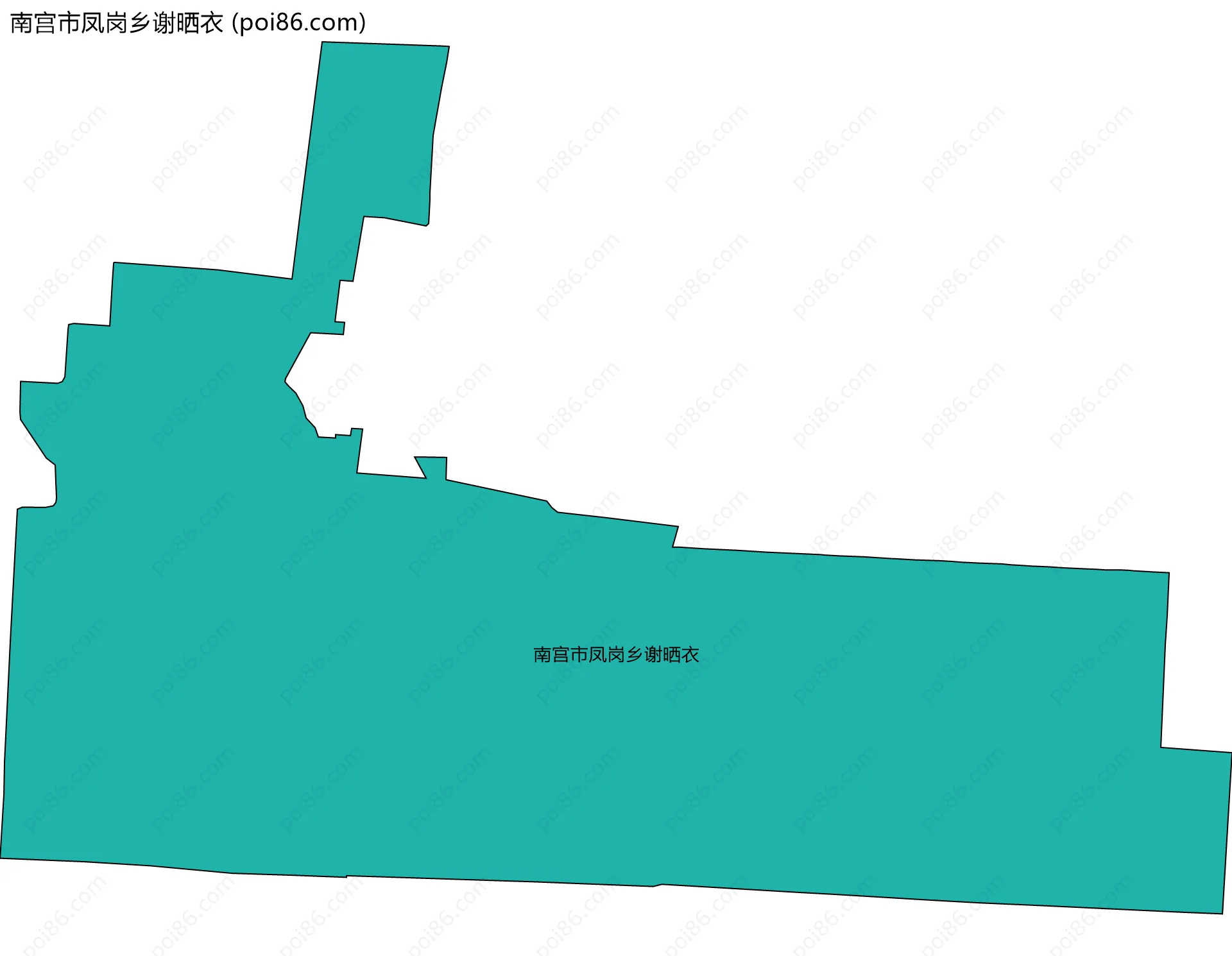 南宫市凤岗乡谢晒衣边界地图