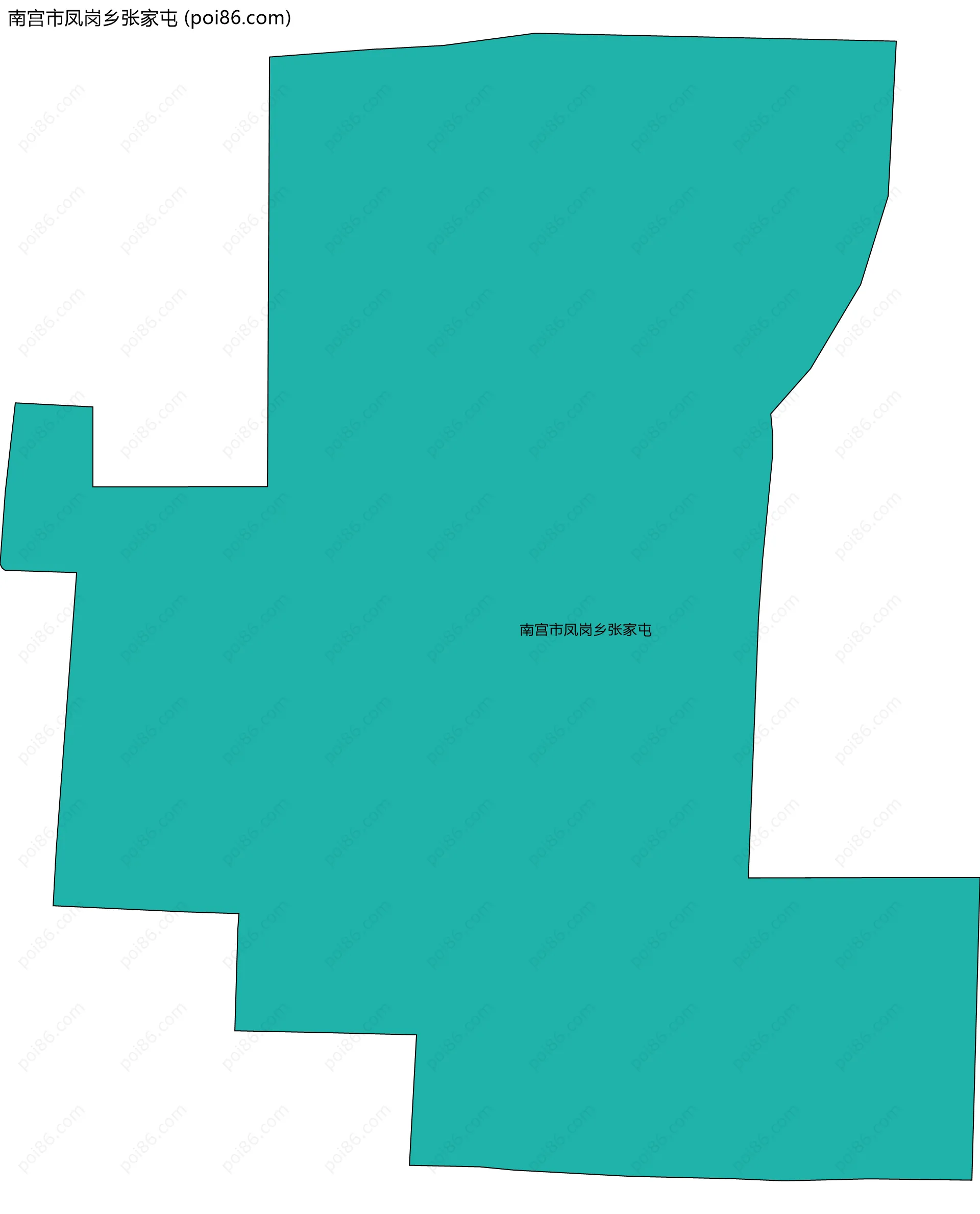 南宫市凤岗乡张家屯边界地图