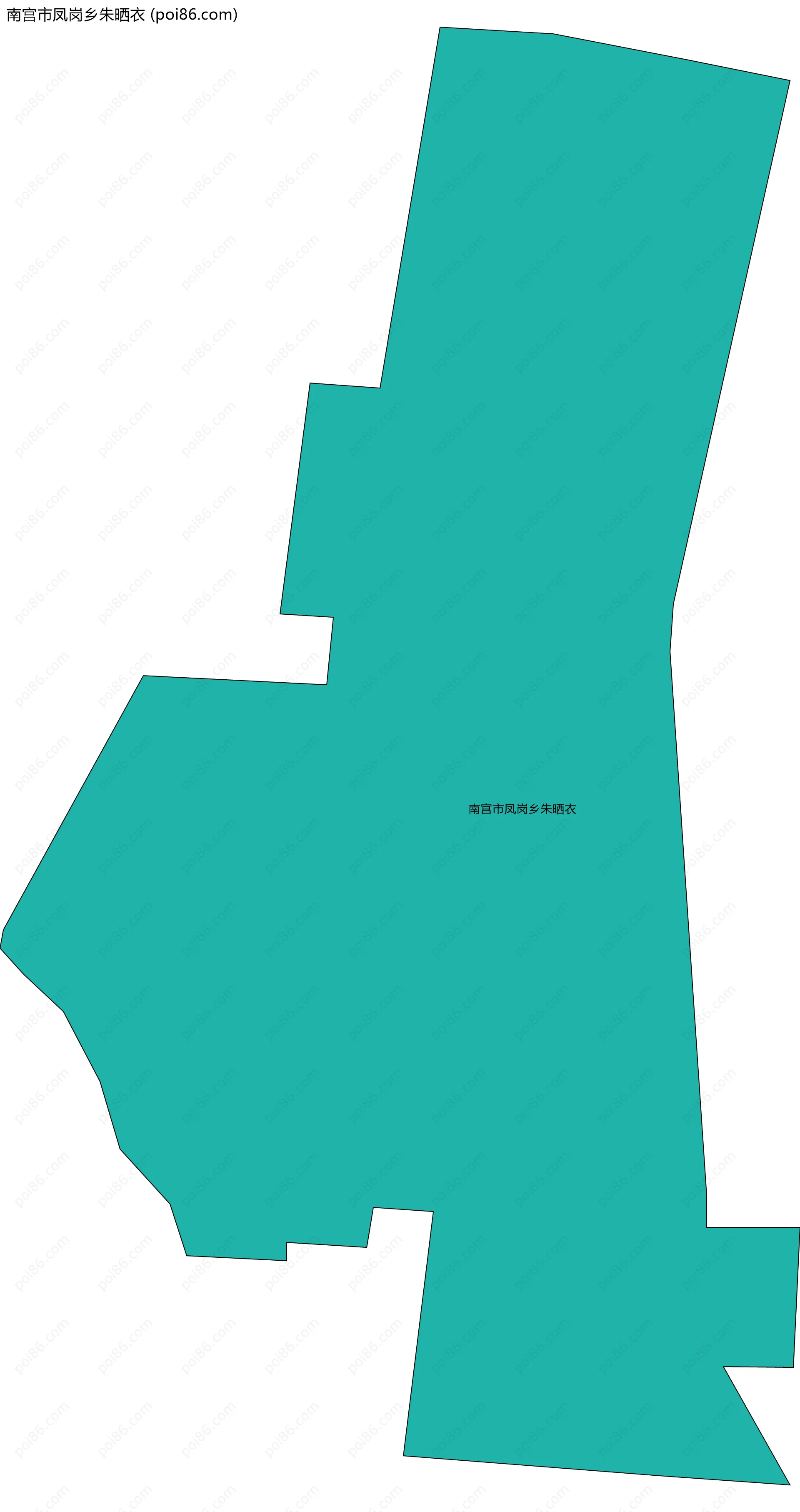 南宫市凤岗乡朱晒衣边界地图