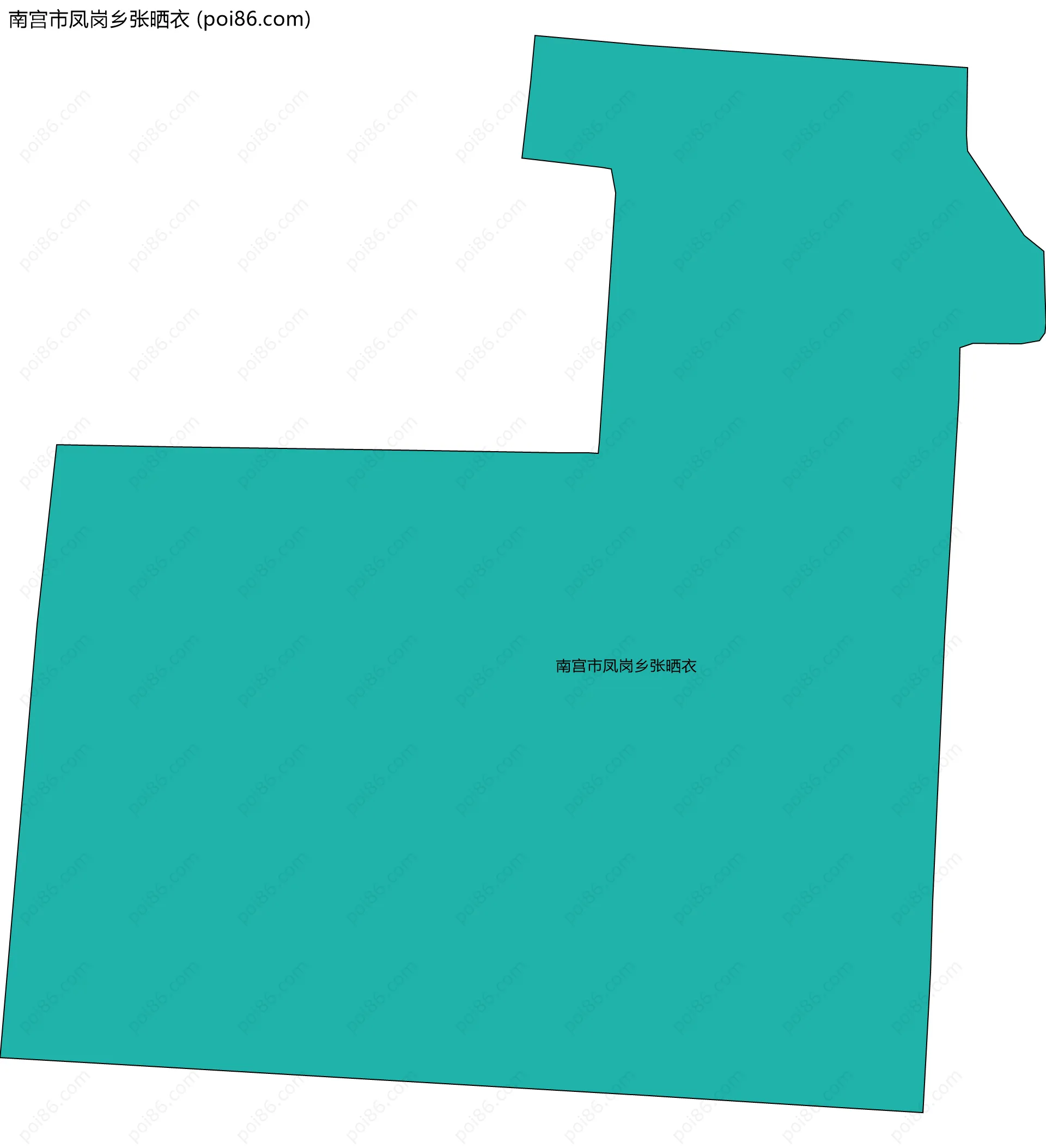 南宫市凤岗乡张晒衣边界地图