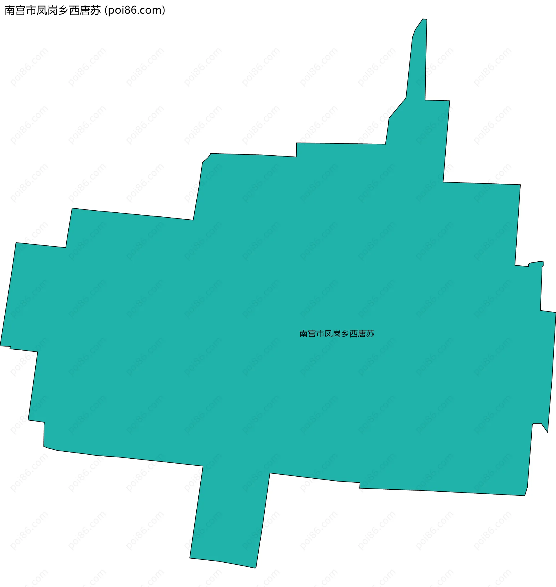 南宫市凤岗乡西唐苏边界地图