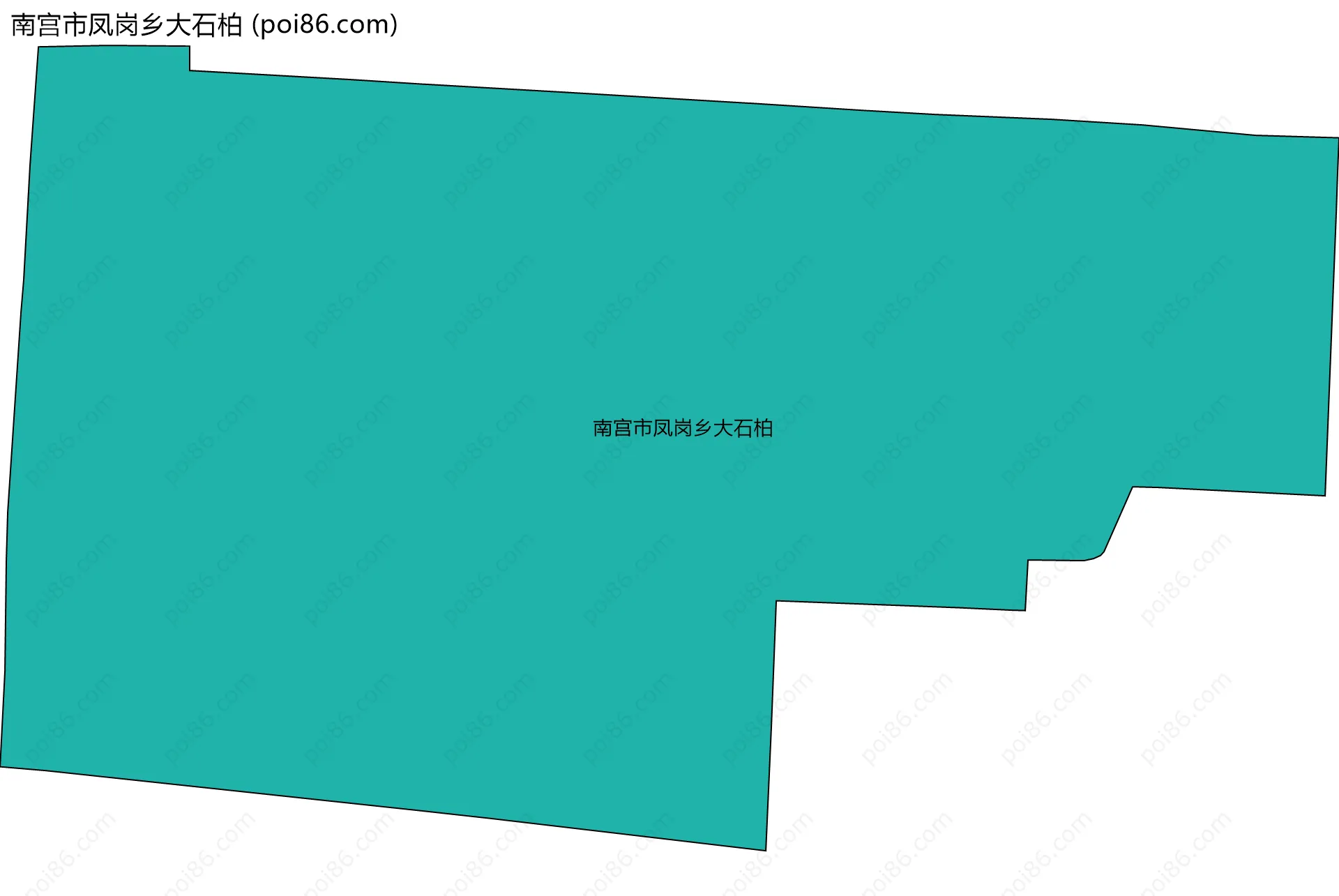 南宫市凤岗乡大石柏边界地图