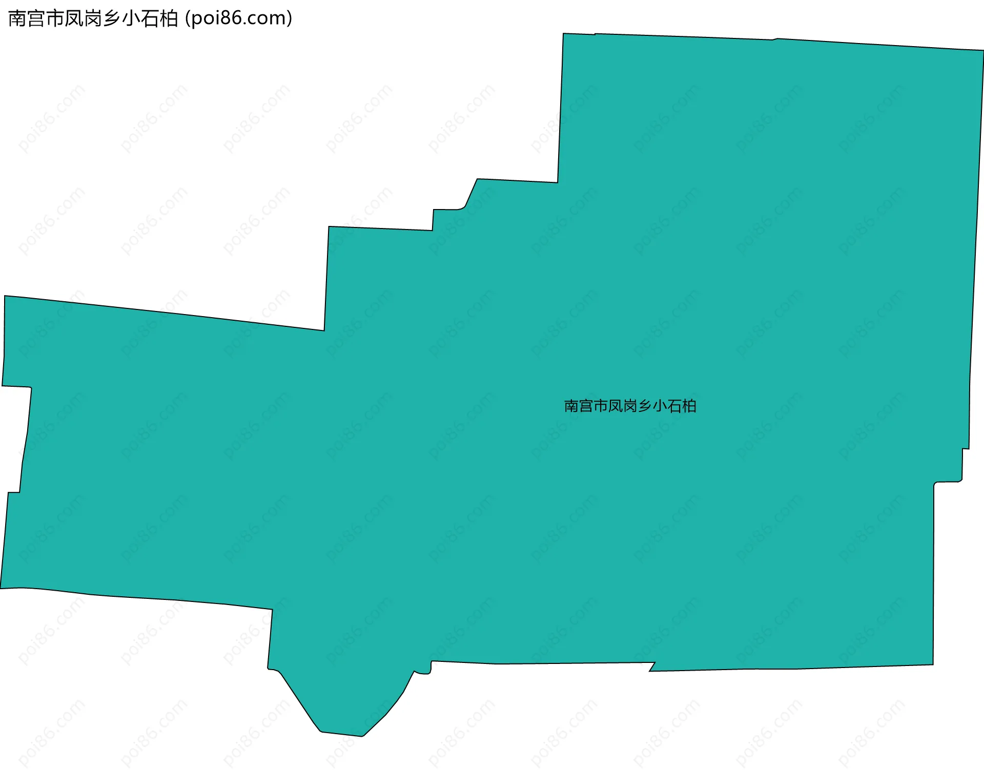 南宫市凤岗乡小石柏边界地图